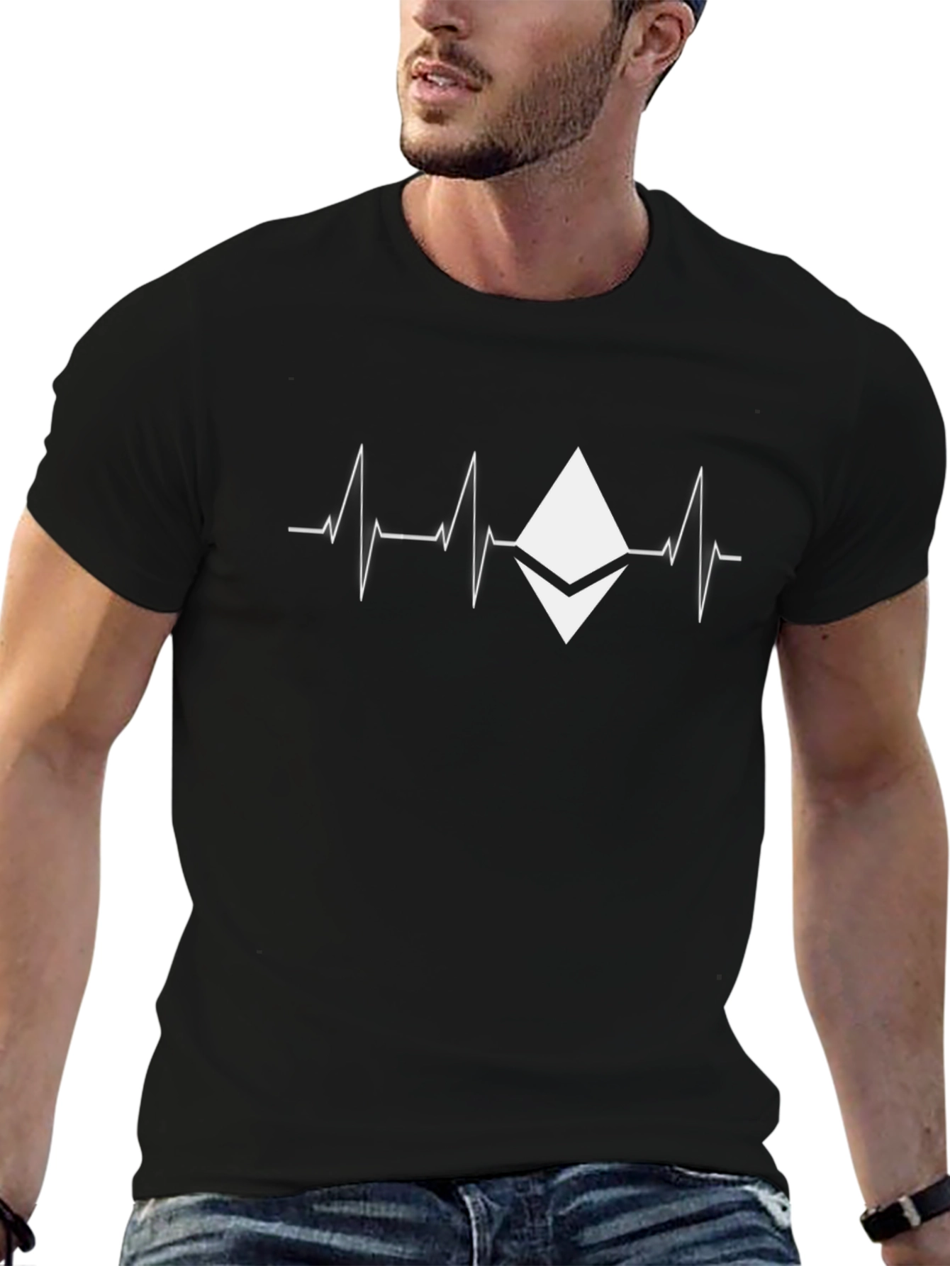 Ethereum Heartbeat Graphic Tee - Crypto T-Shirt