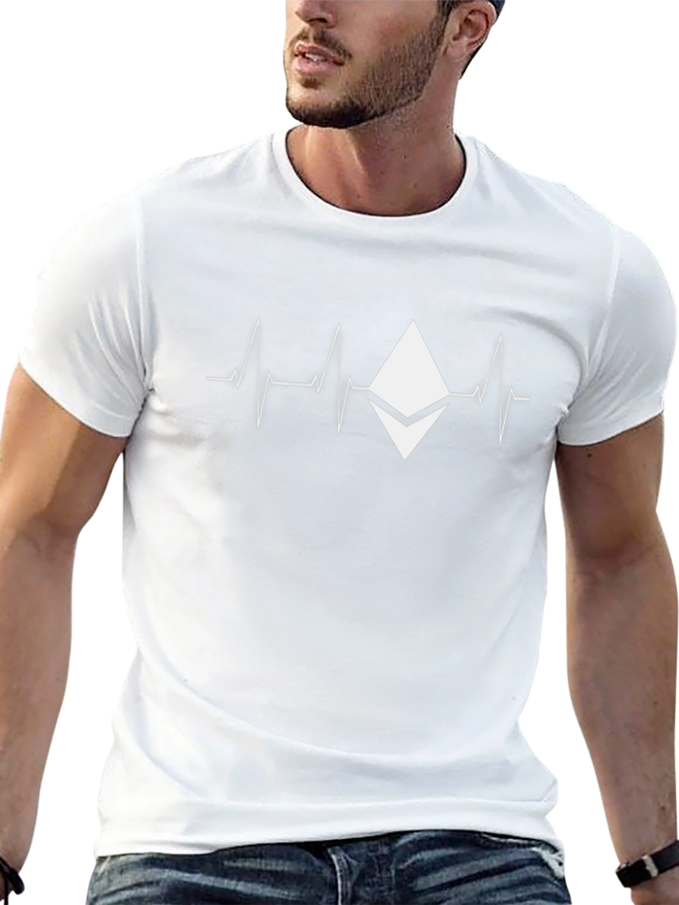 Ethereum Heartbeat Graphic Tee - Crypto T-Shirt