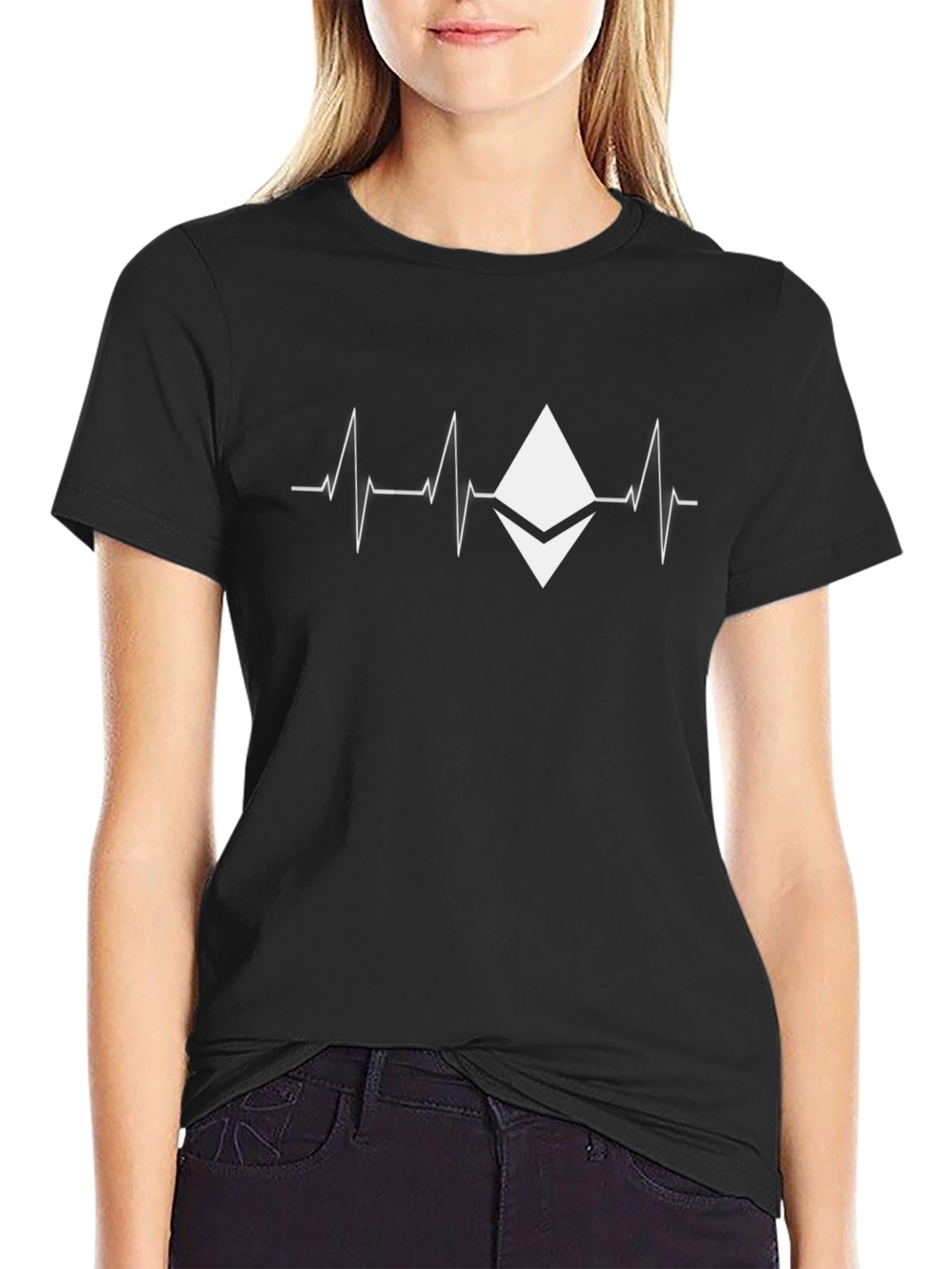Ethereum Heartbeat Graphic Tee - Crypto T-Shirt