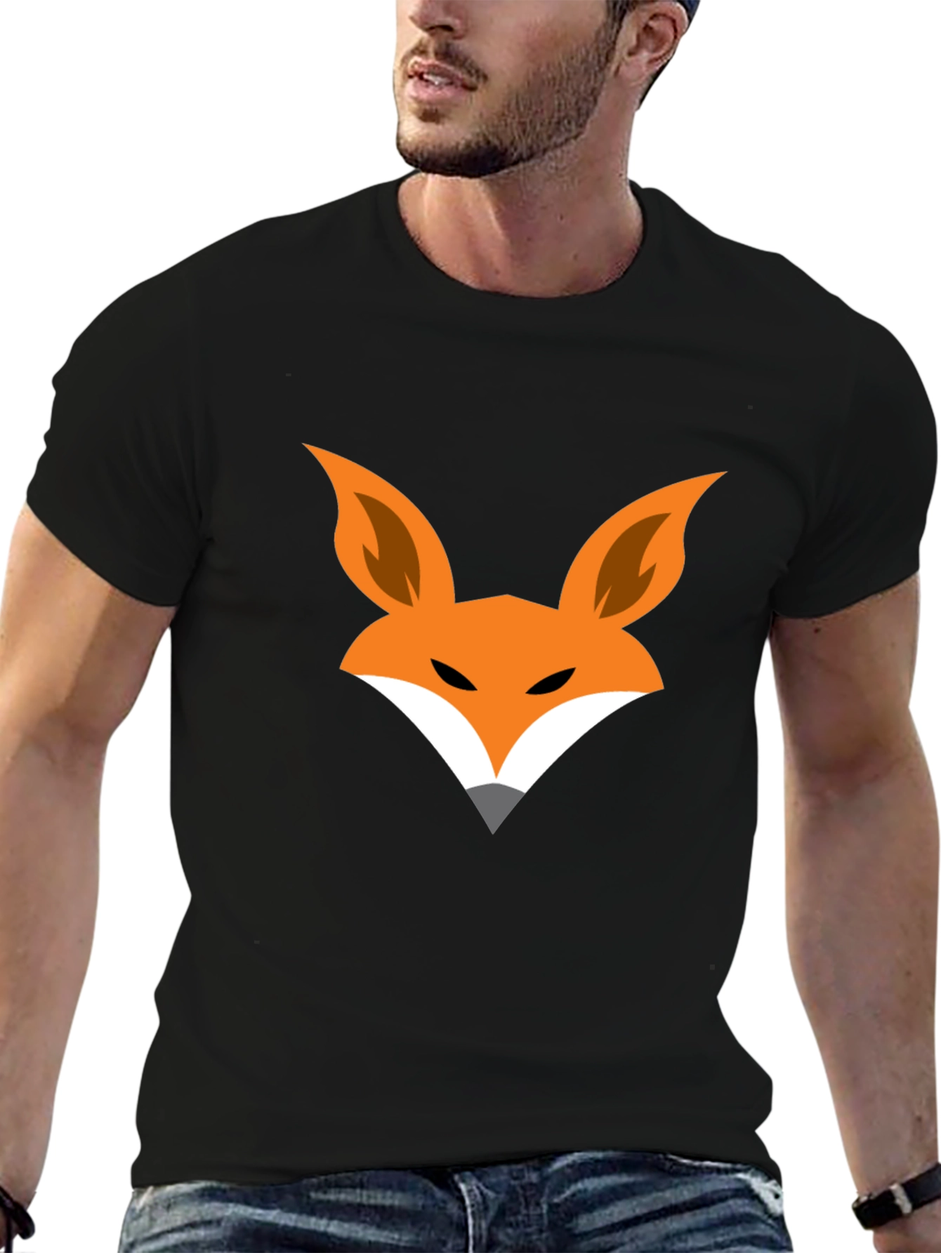 Fox Graphic Black T-Shirt - Modern Style
