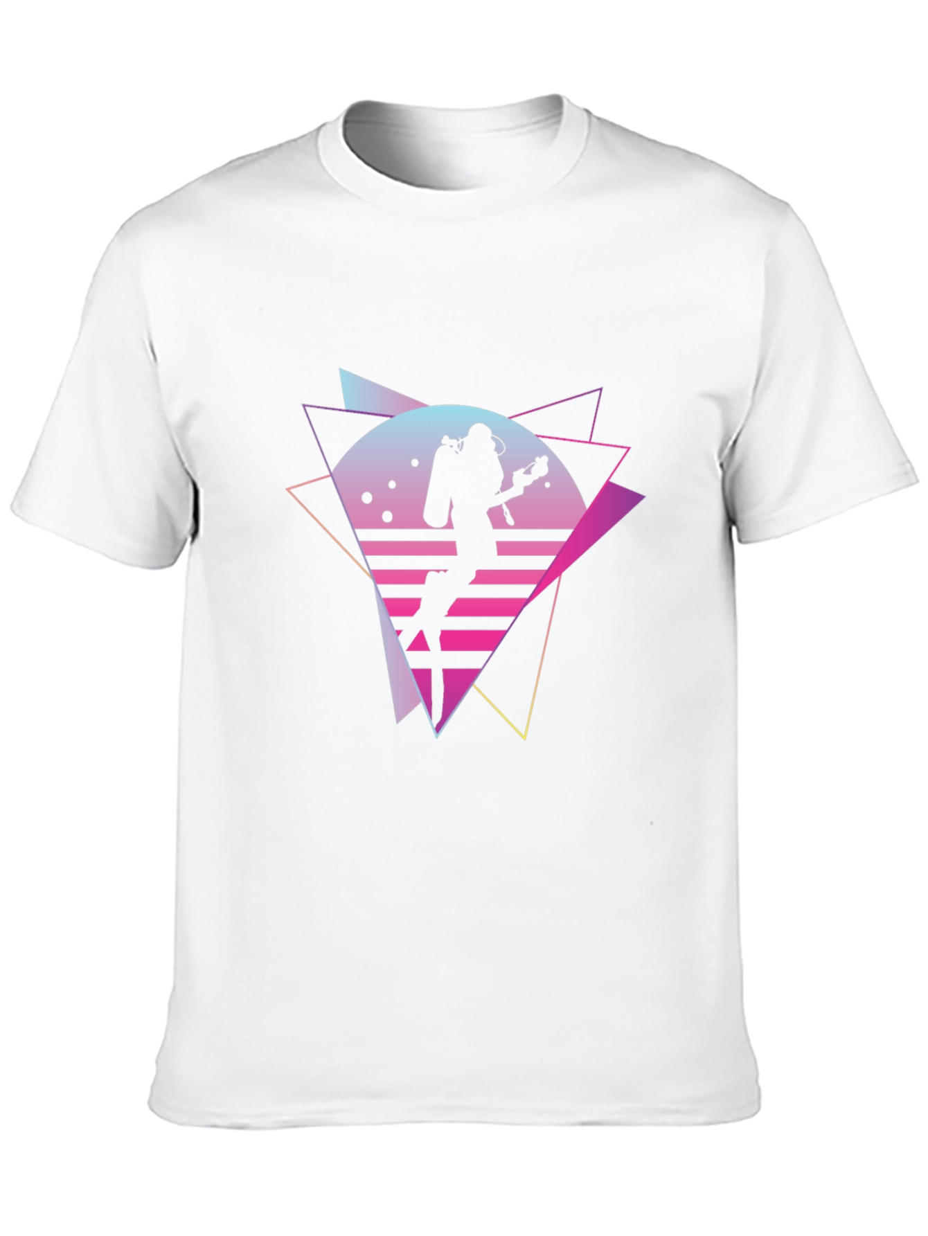 Retro Diver Graphic Tee - Black T-Shirt