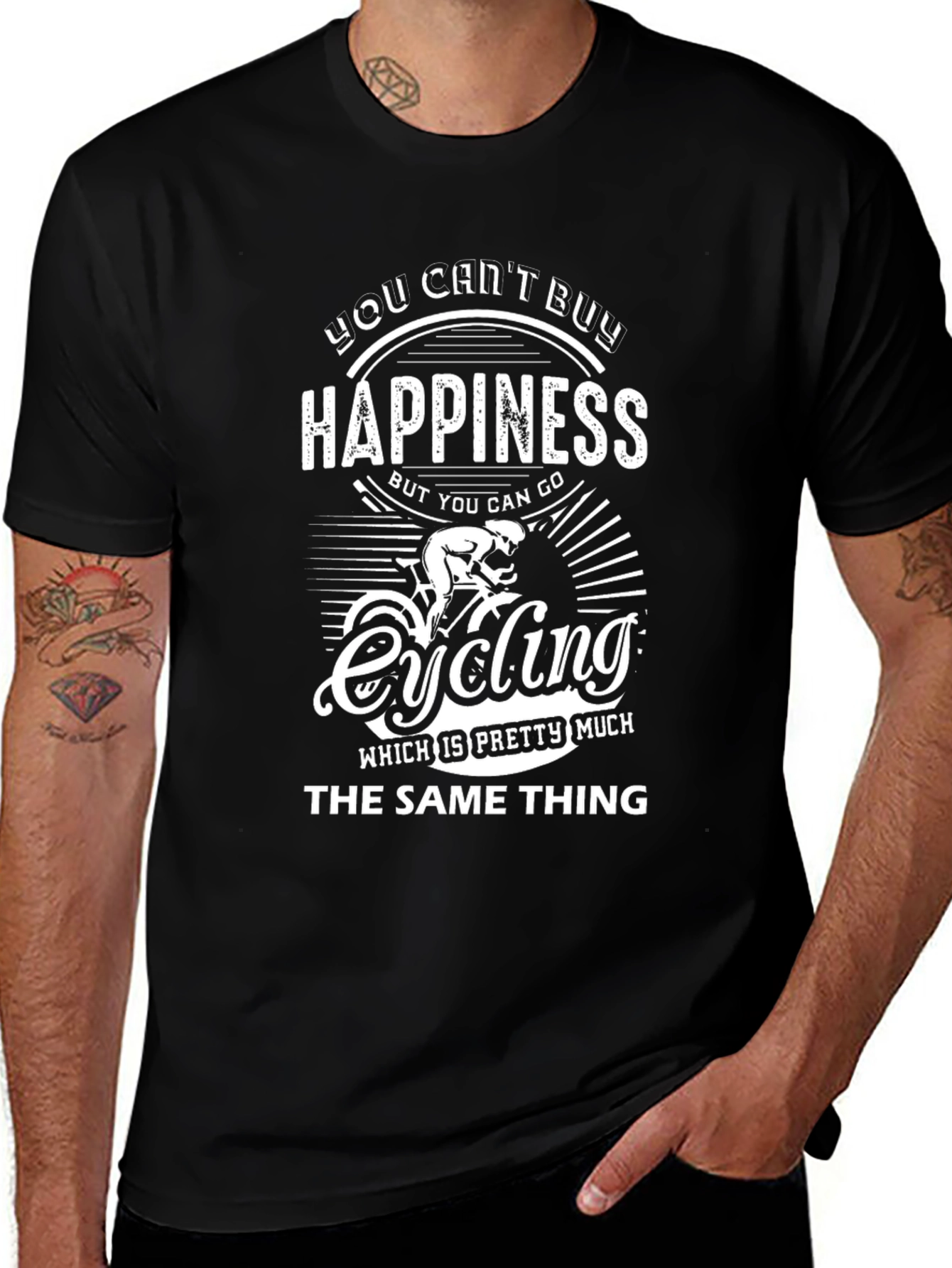 Cycling Happiness Graphic T-Shirt