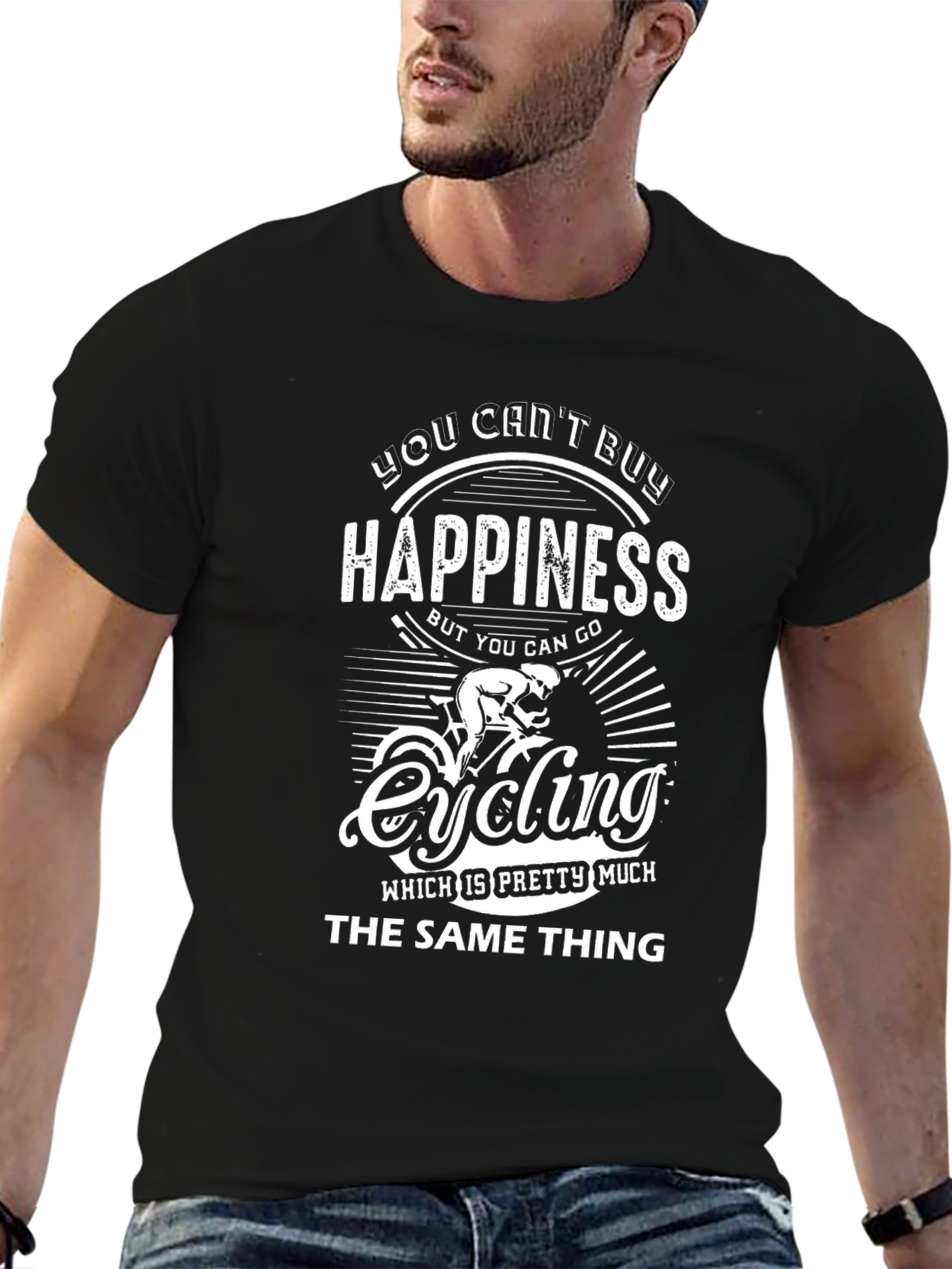 Cycling Happiness Graphic T-Shirt