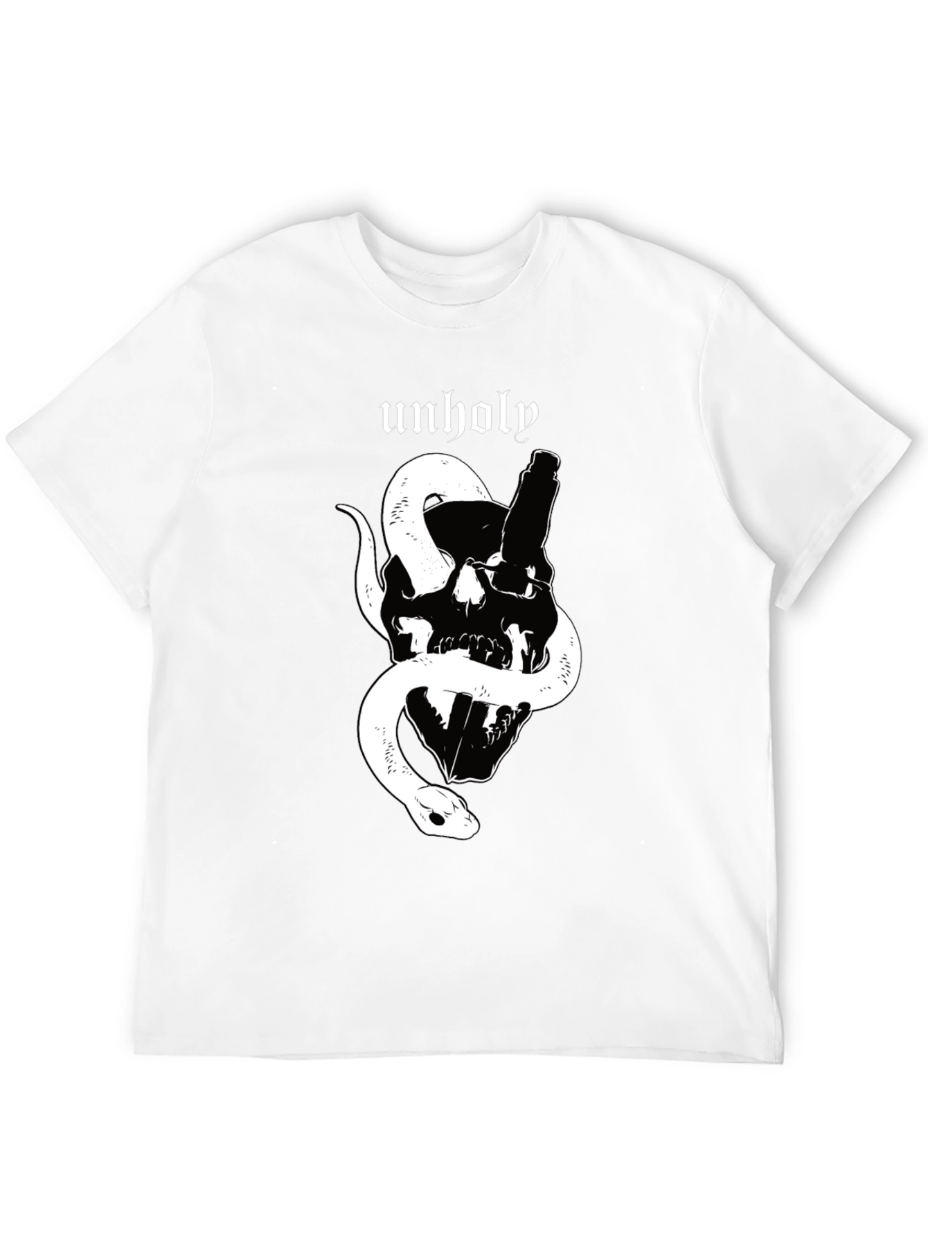 Unholy Skull & Snake Graphic T-Shirt