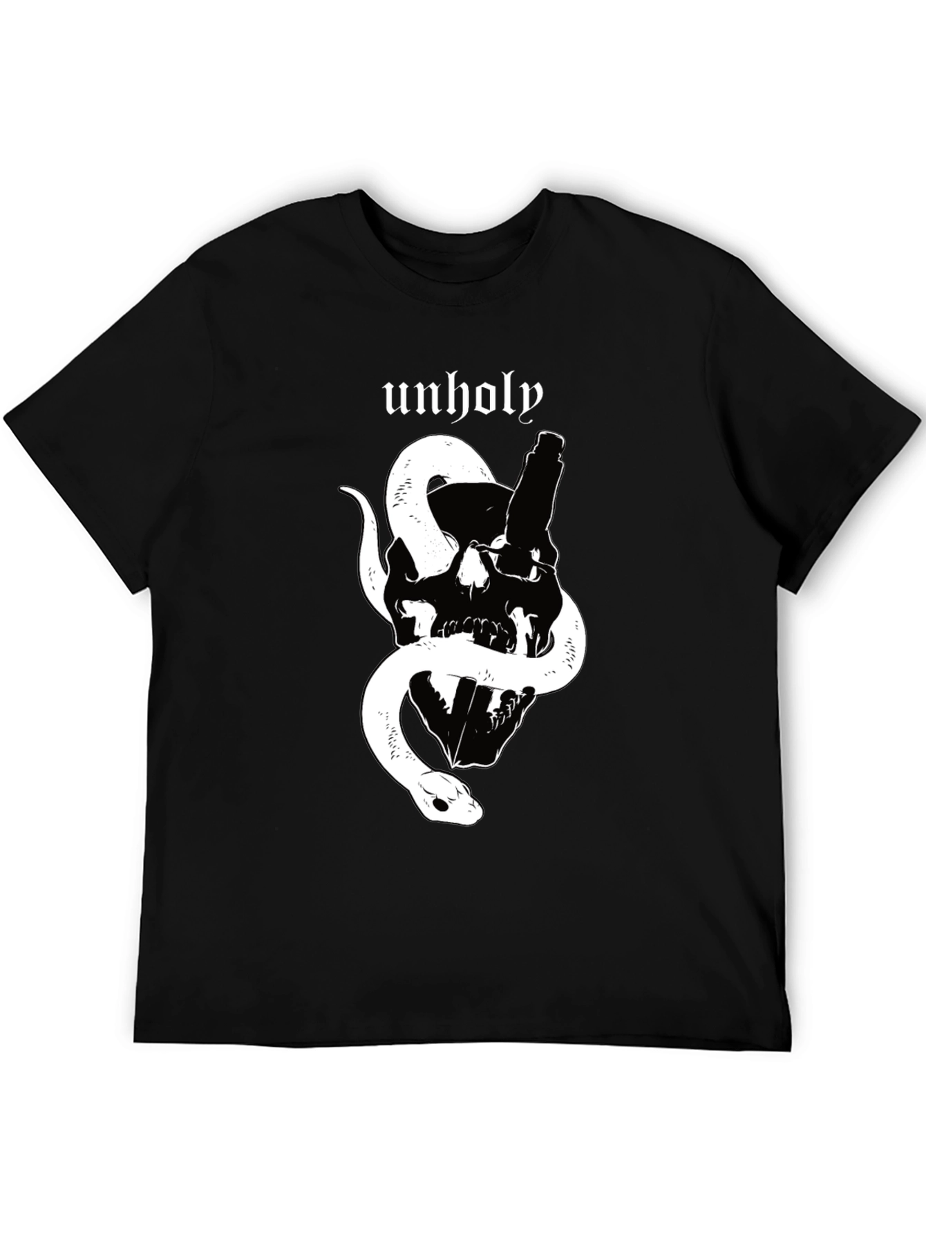 Unholy Skull & Snake Graphic T-Shirt