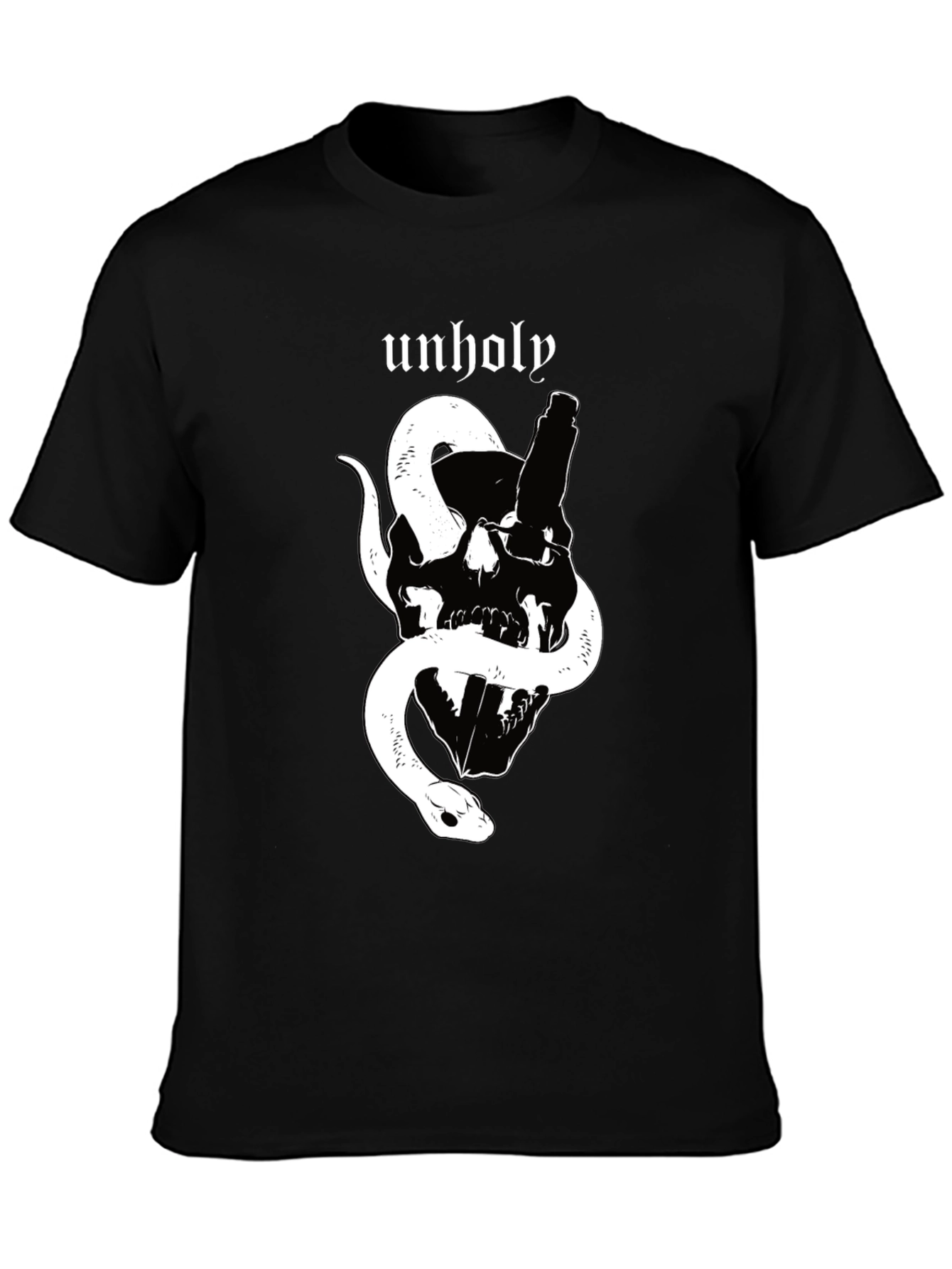 Unholy Skull & Snake Graphic T-Shirt