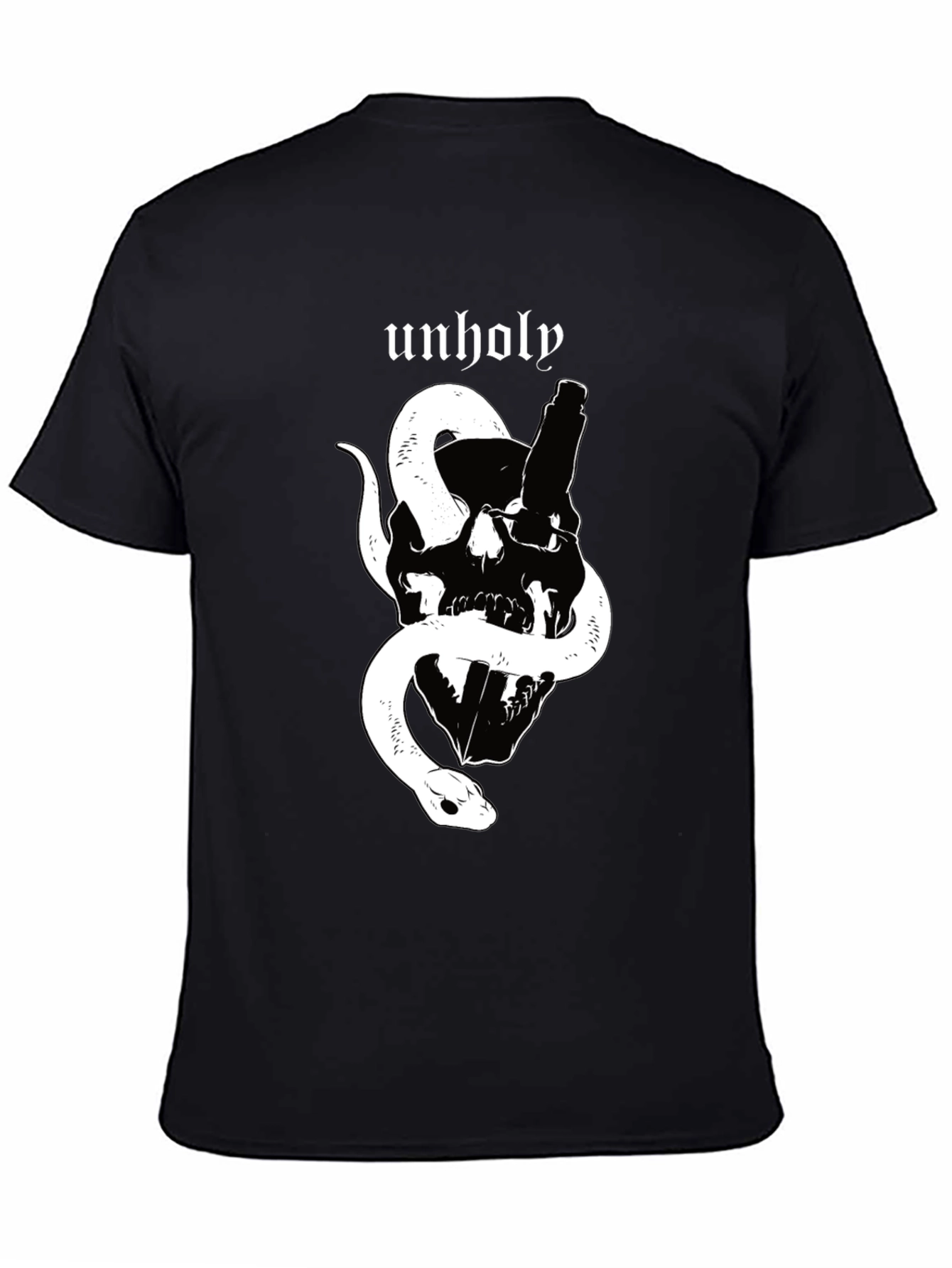 Unholy Skull & Snake Graphic T-Shirt