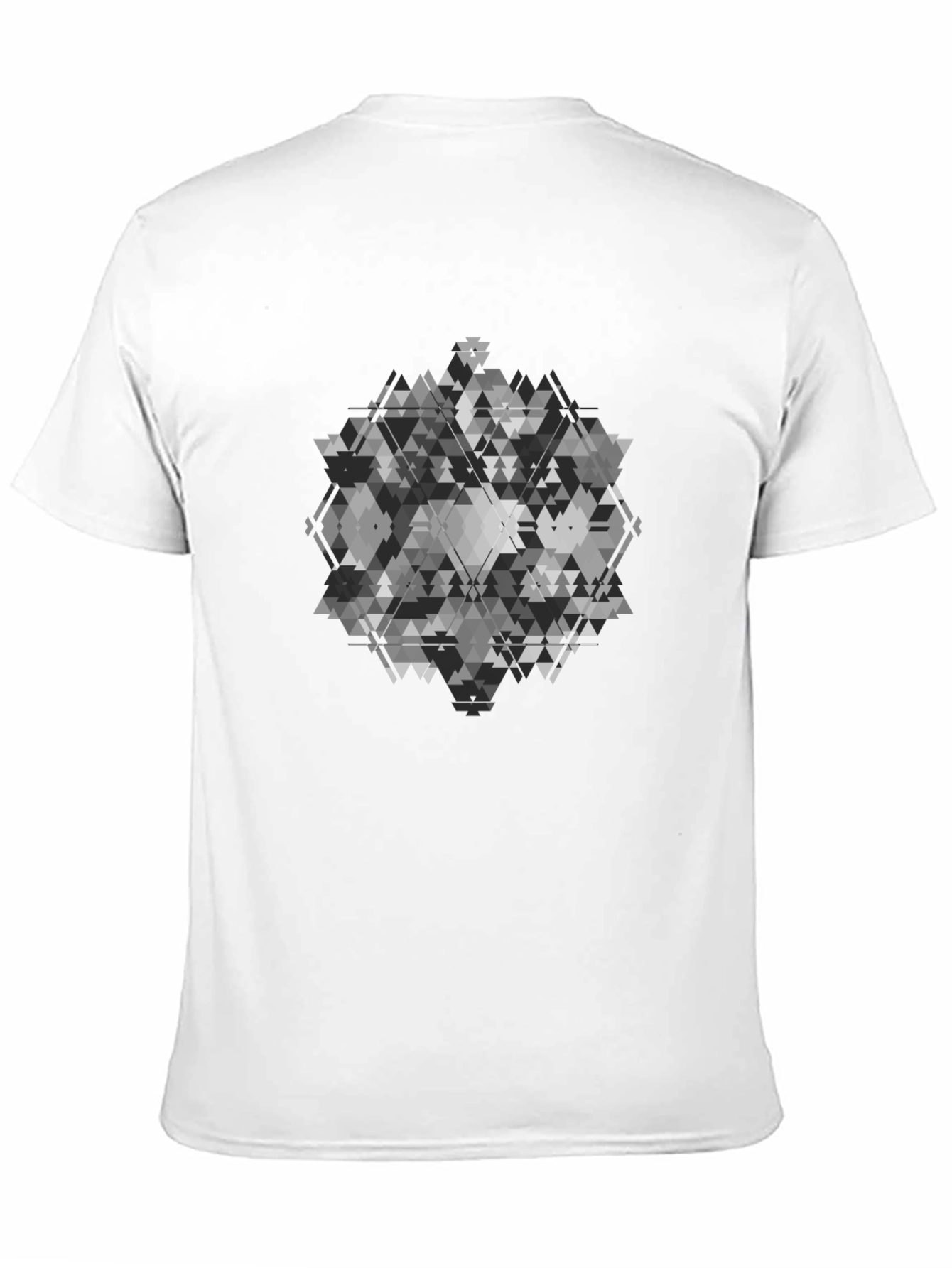 Geometric Patterned Black T-Shirt