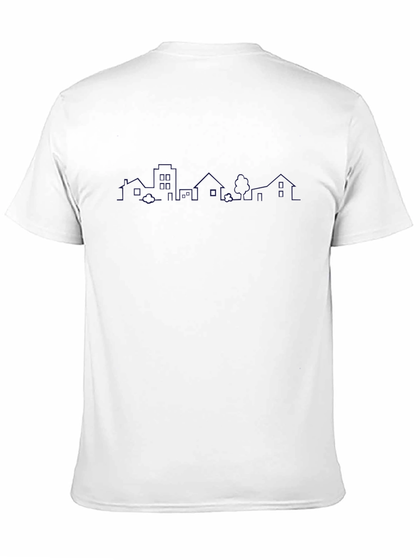 Modern Cityscape Graphic T-Shirt - Stylish Black Tee
