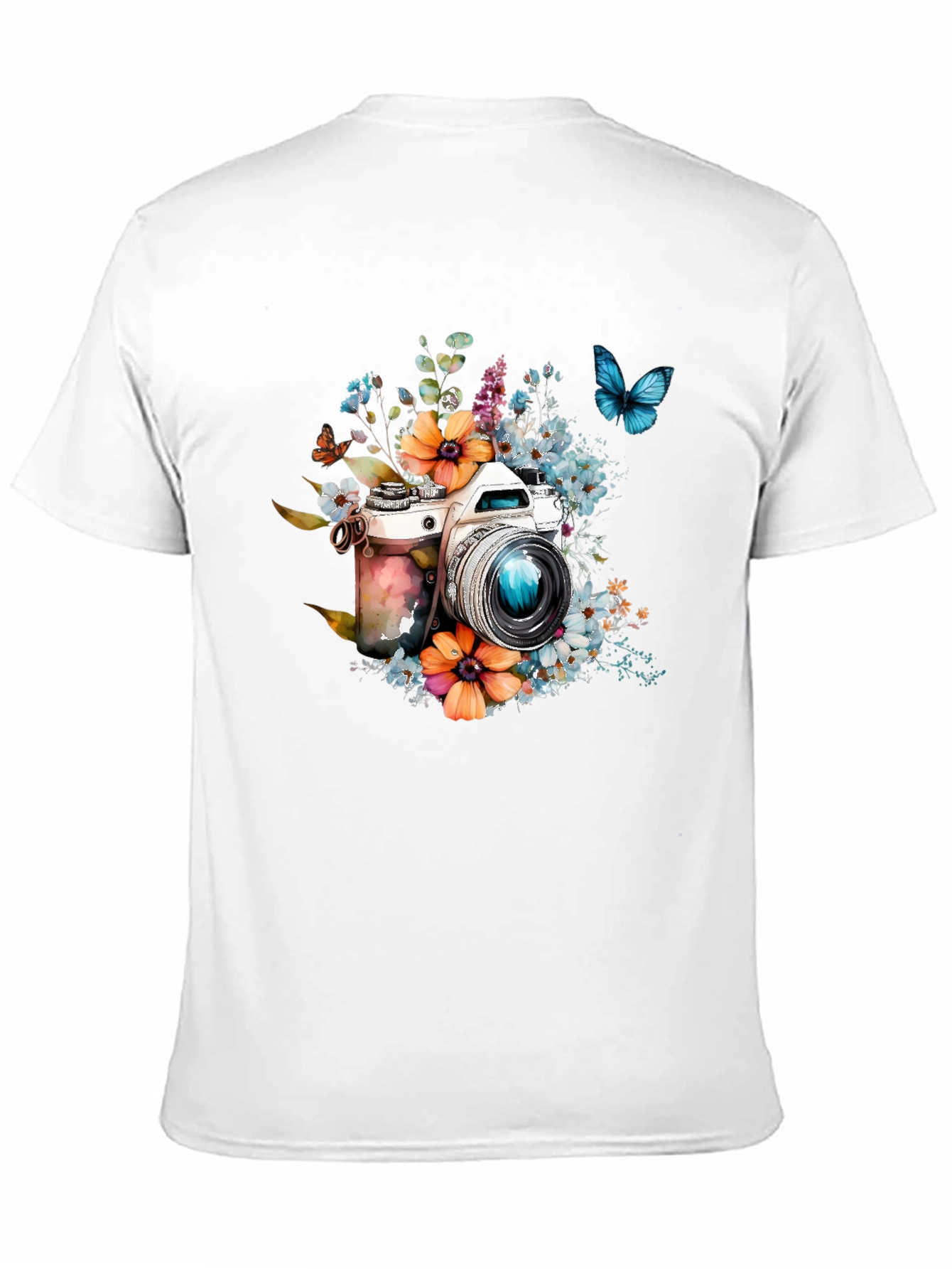 Floral Camera Graphic Tee - Photography Lover Gift