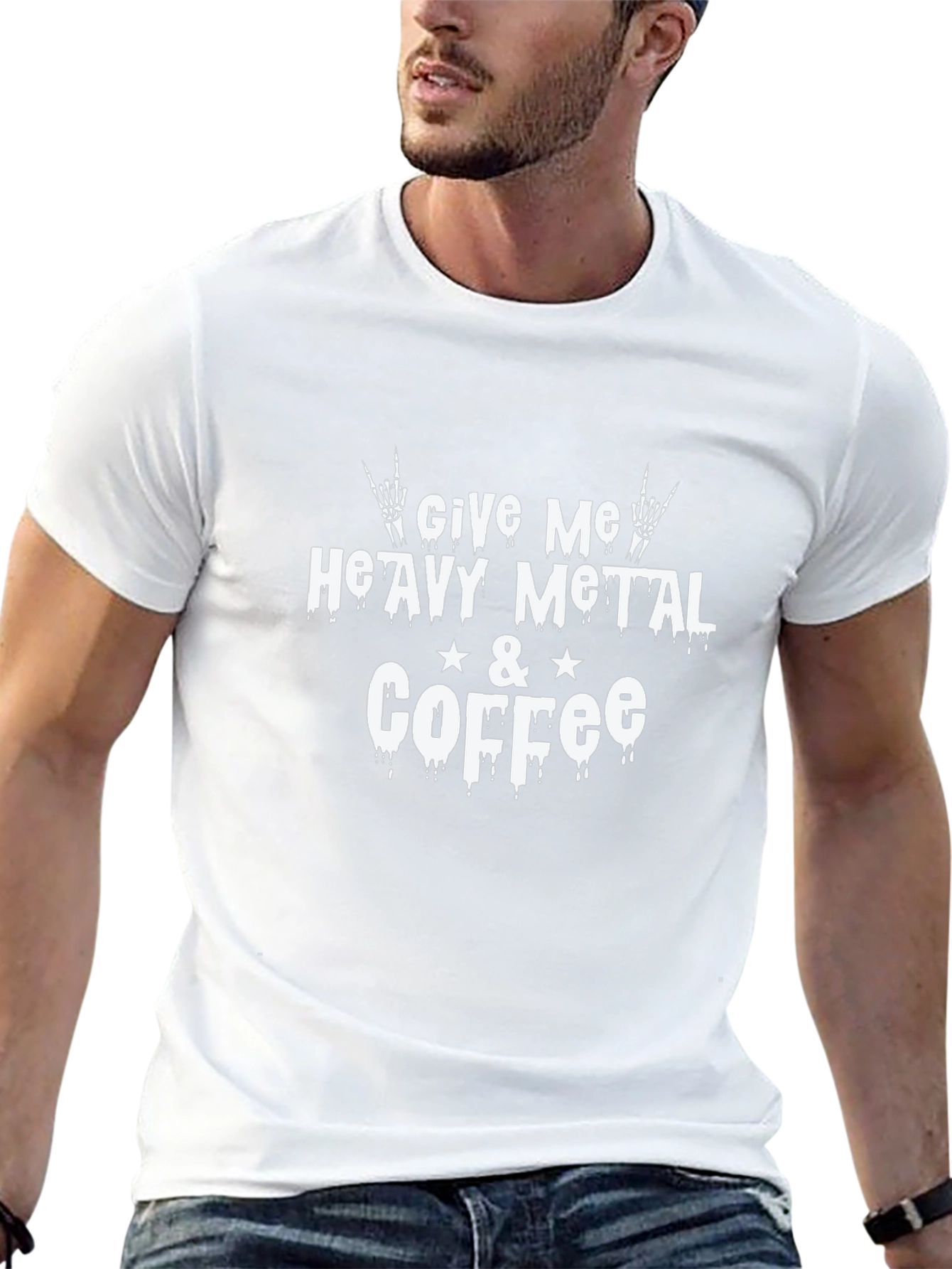 Heavy Metal & Coffee Graphic T-Shirt