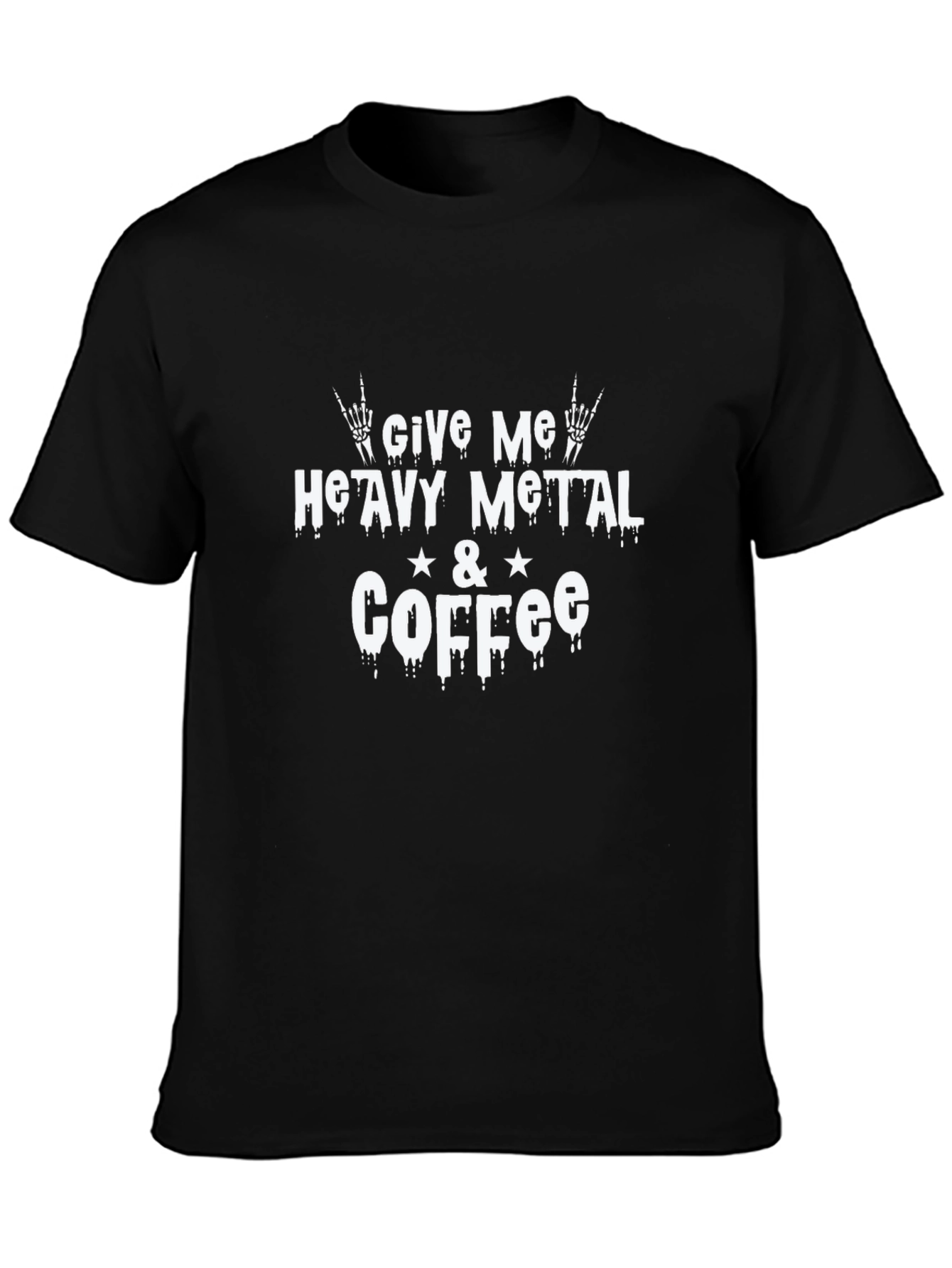 Heavy Metal & Coffee Graphic T-Shirt