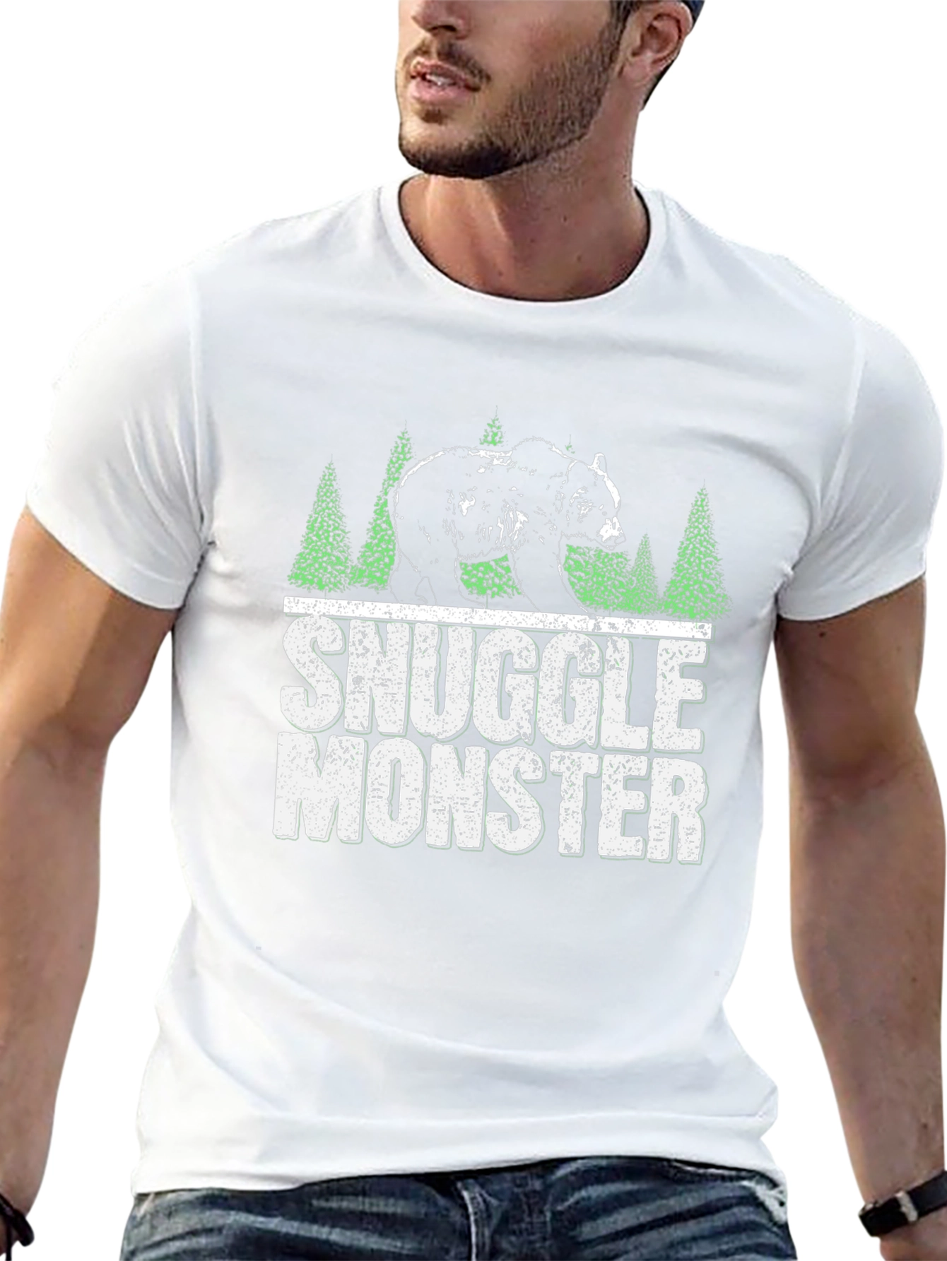 Snuggle Monster Graphic Tee - Bear Forest Design