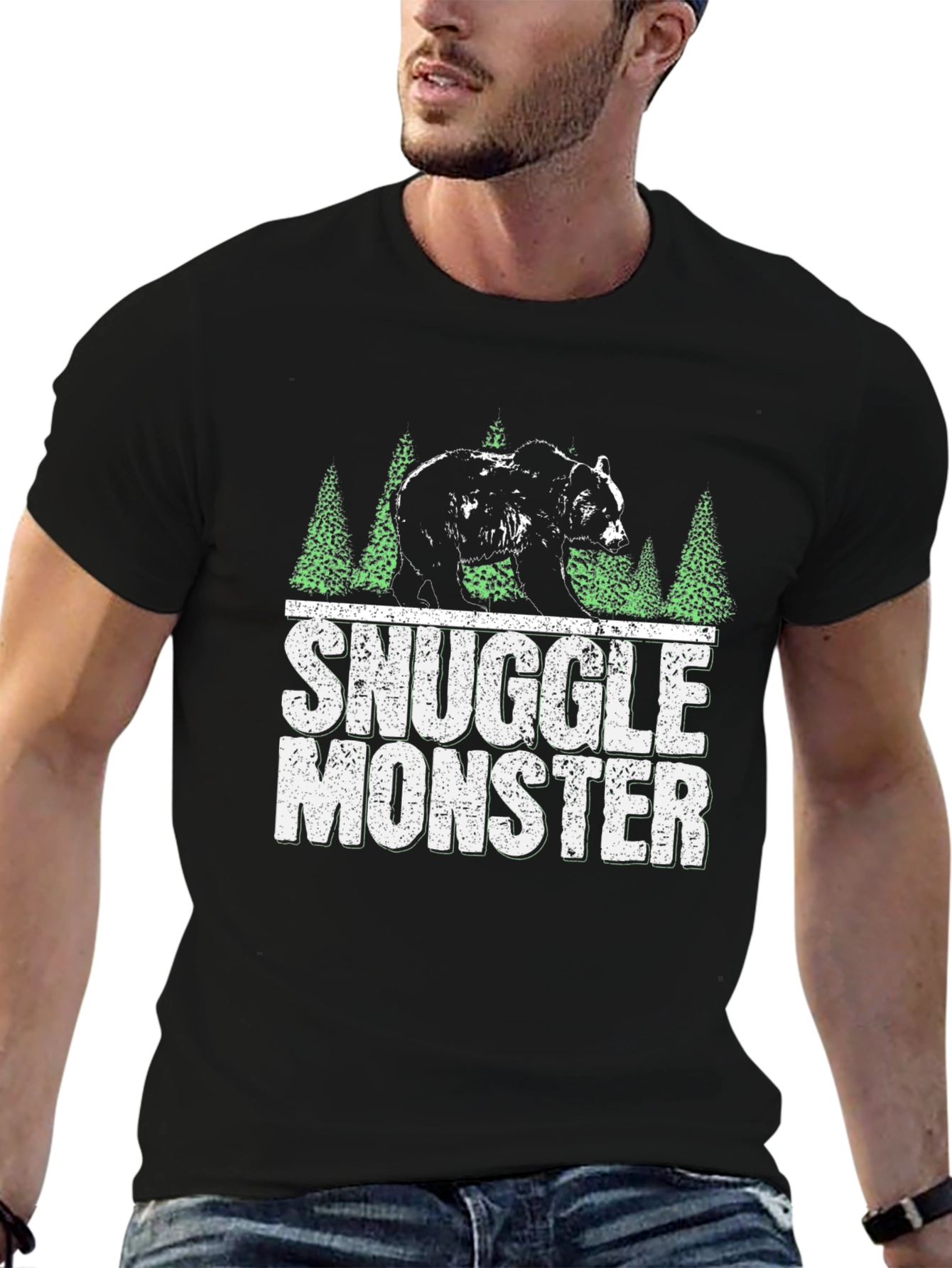Snuggle Monster Graphic Tee - Bear Forest Design
