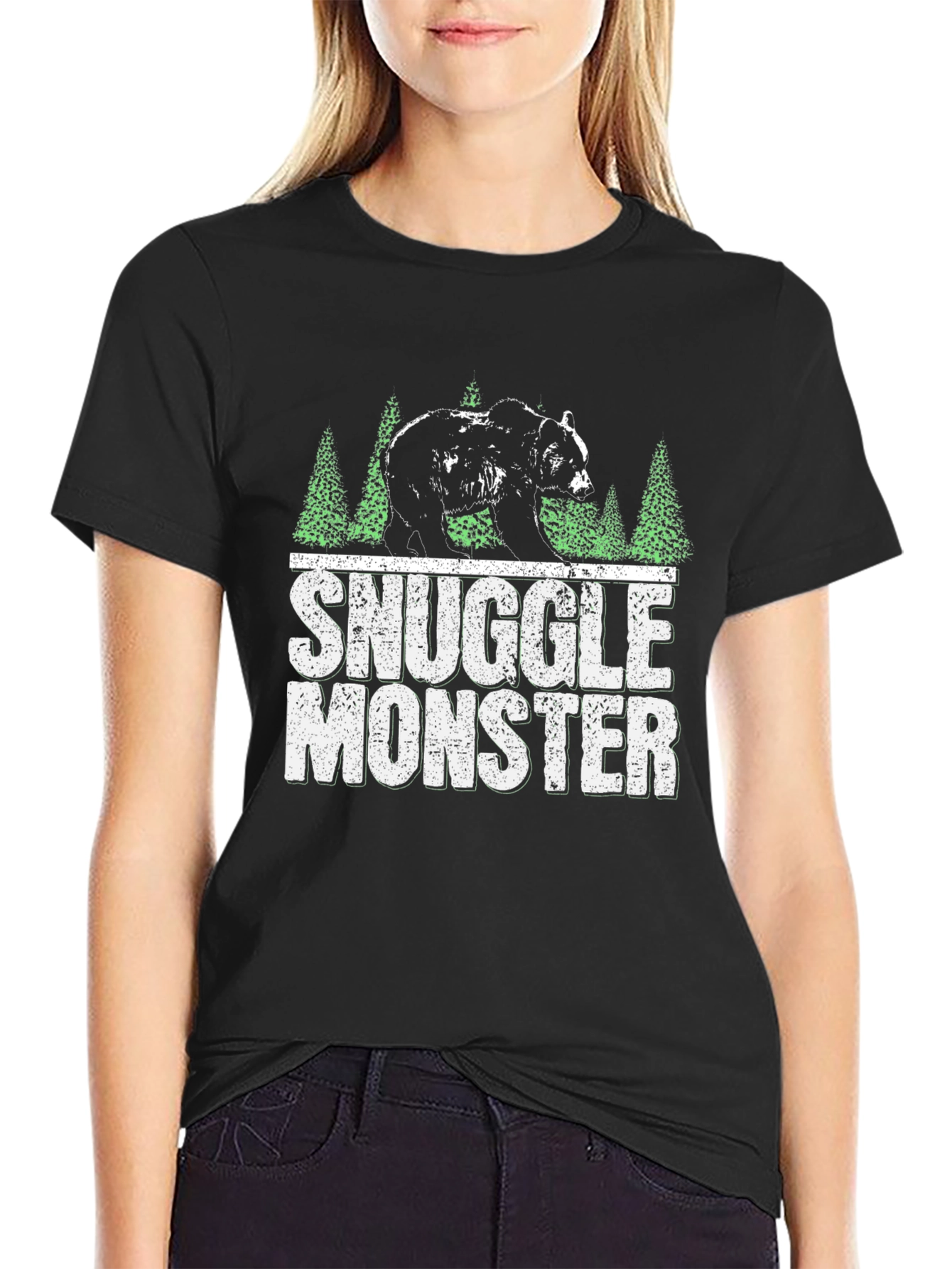 Snuggle Monster Graphic Tee - Bear Forest Design