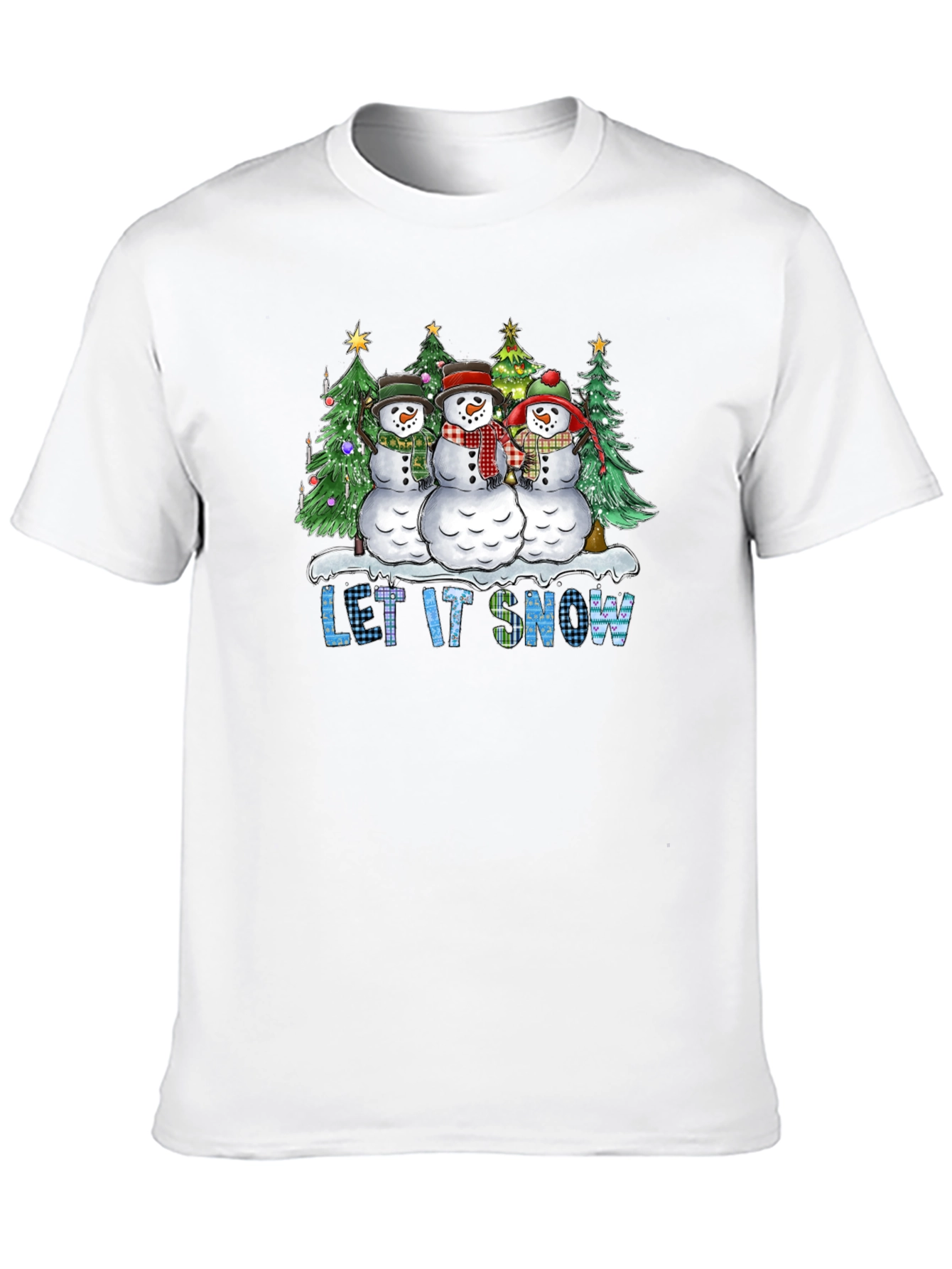 Let It Snow Snowman Christmas T-Shirt