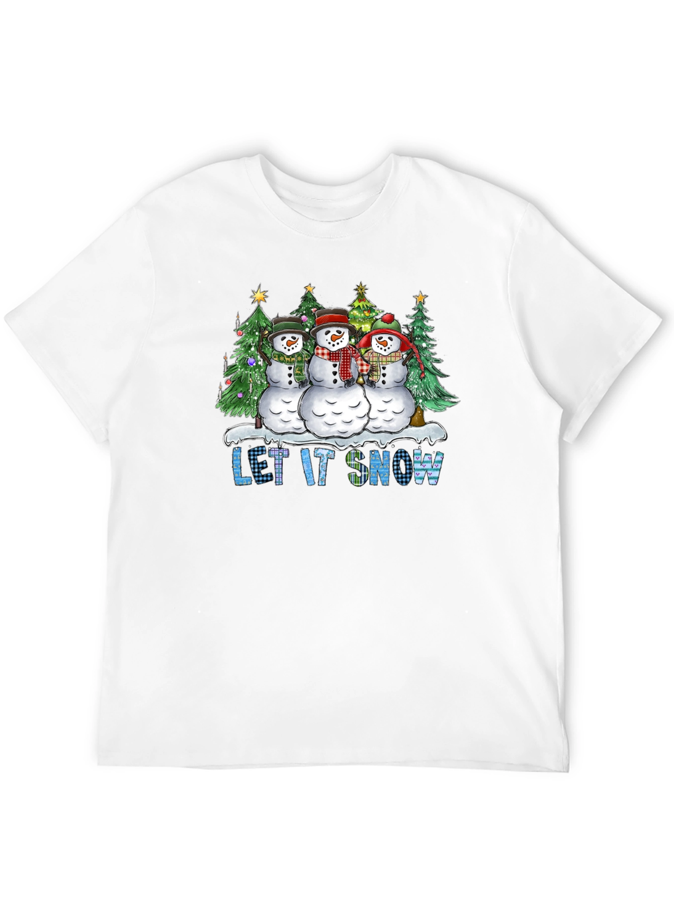 Let It Snow Snowman Christmas T-Shirt