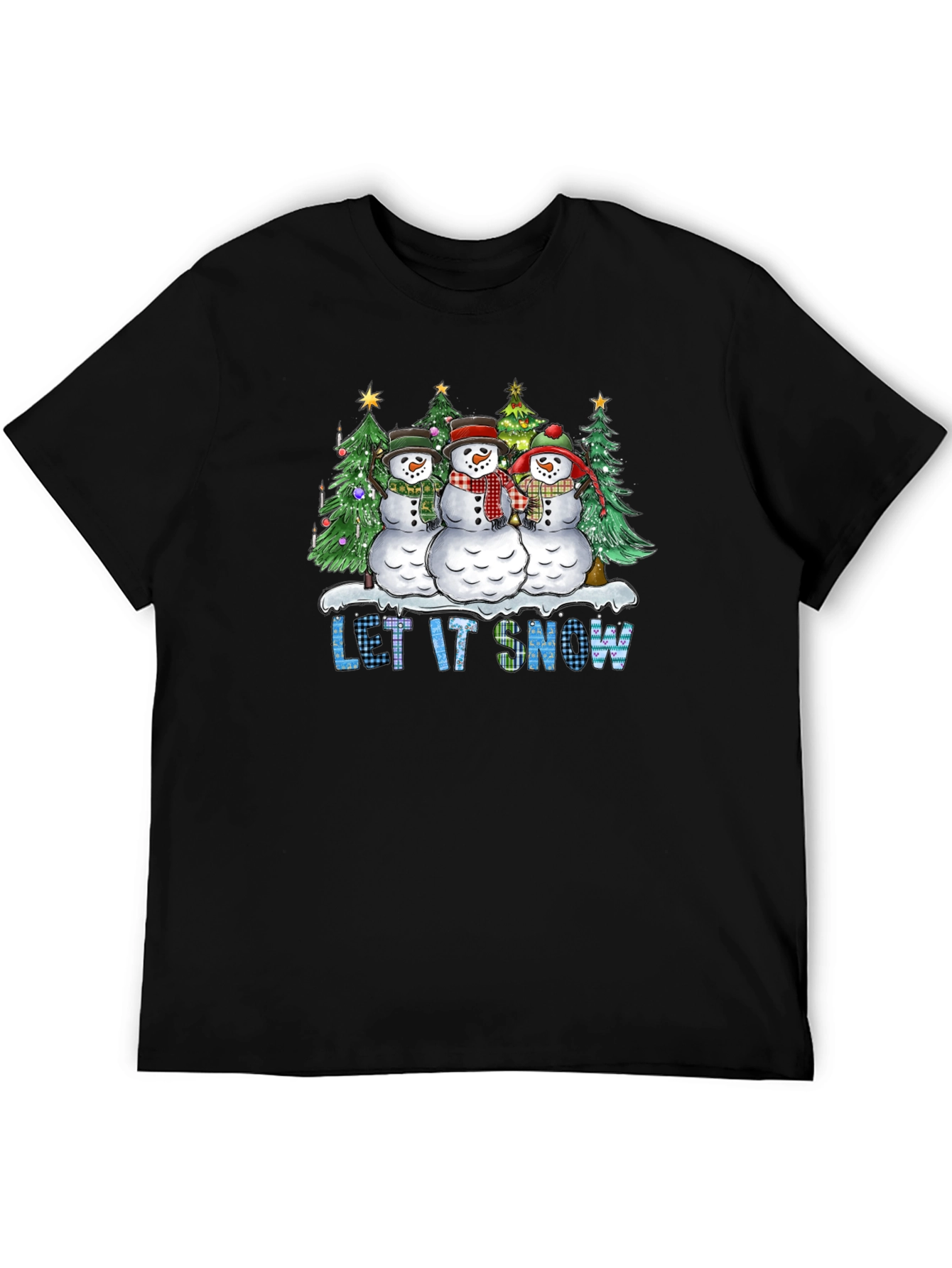 Let It Snow Snowman Christmas T-Shirt