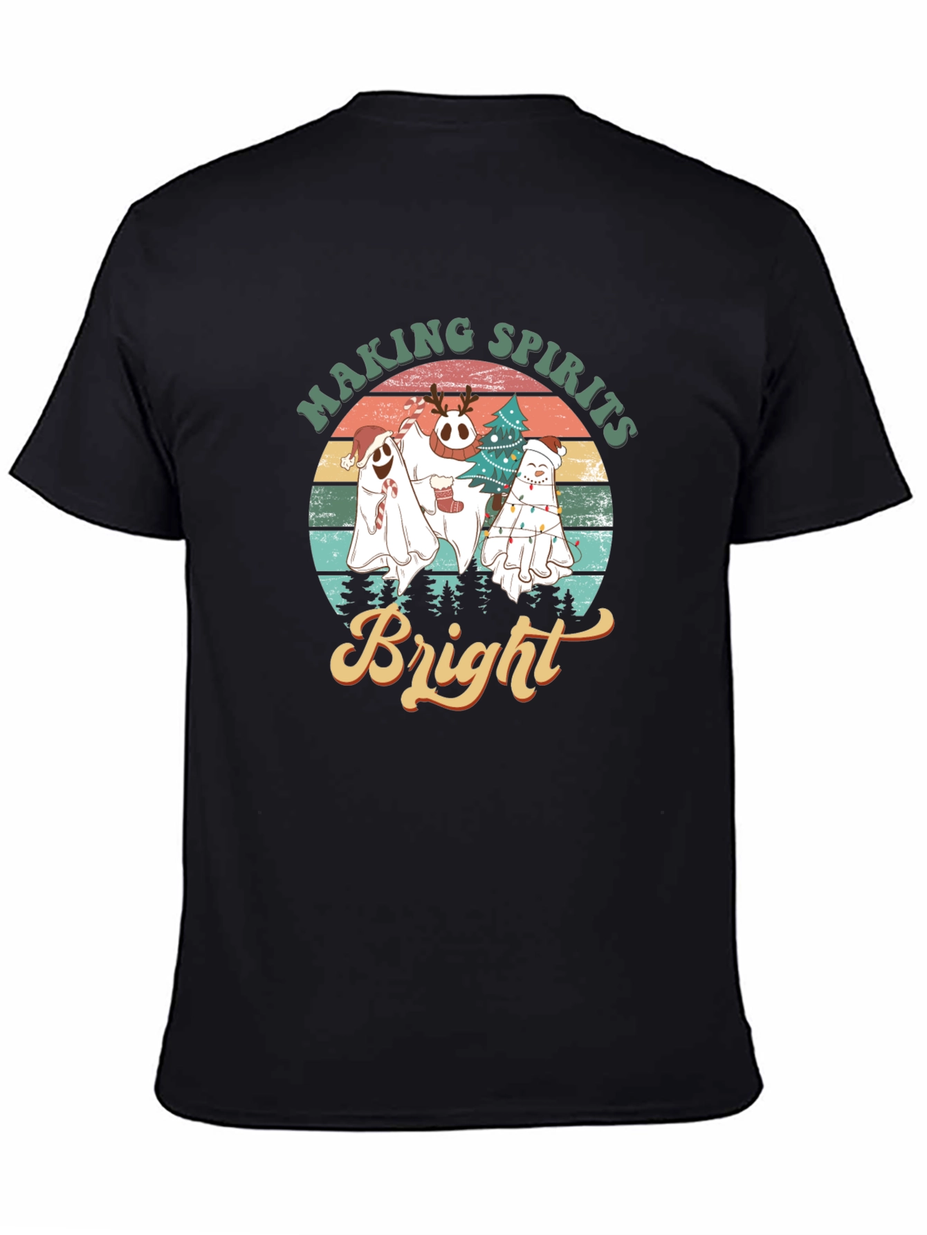Making Spirits Bright Ghost Christmas T-Shirt