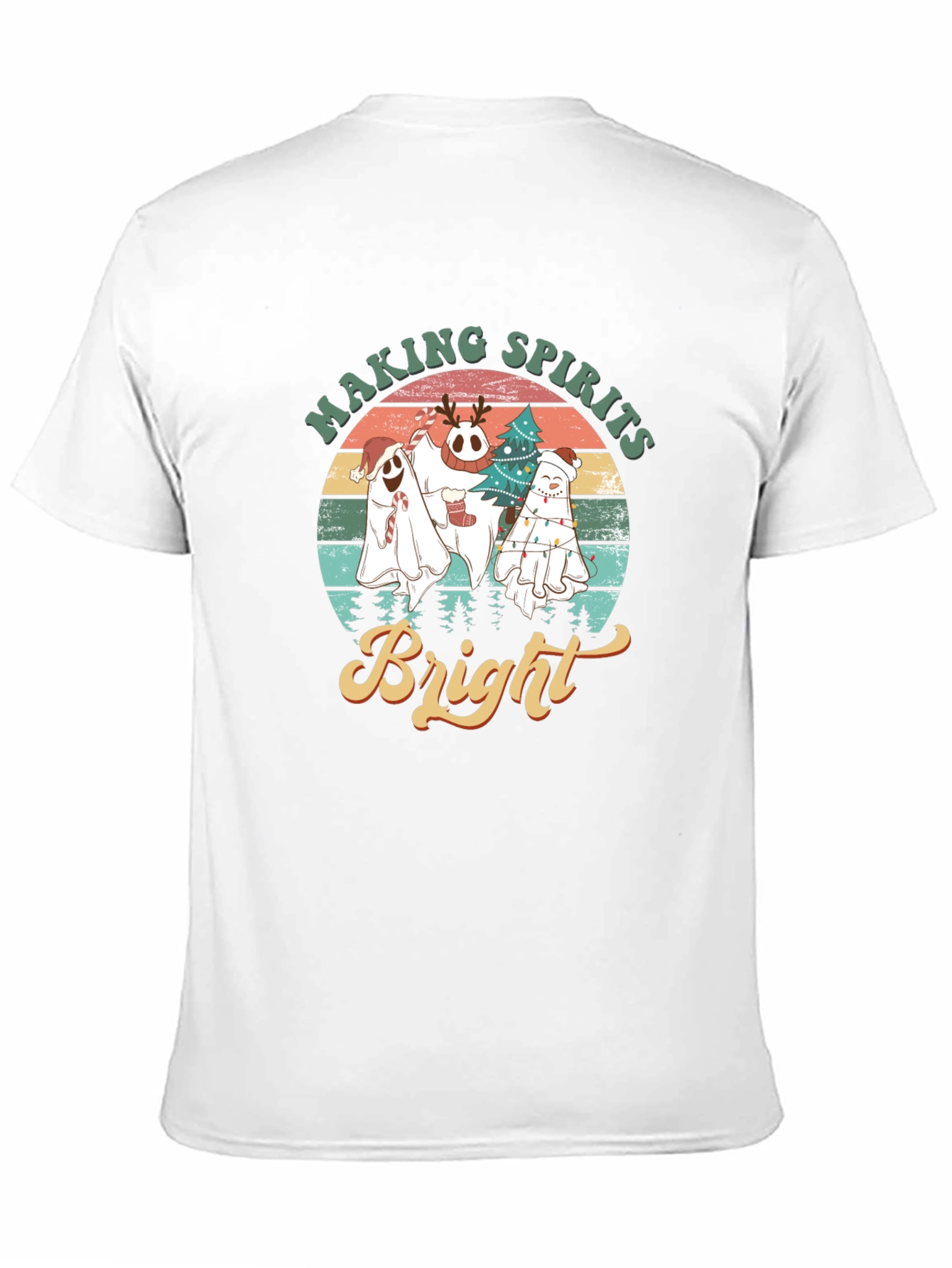 Making Spirits Bright Ghost Christmas T-Shirt