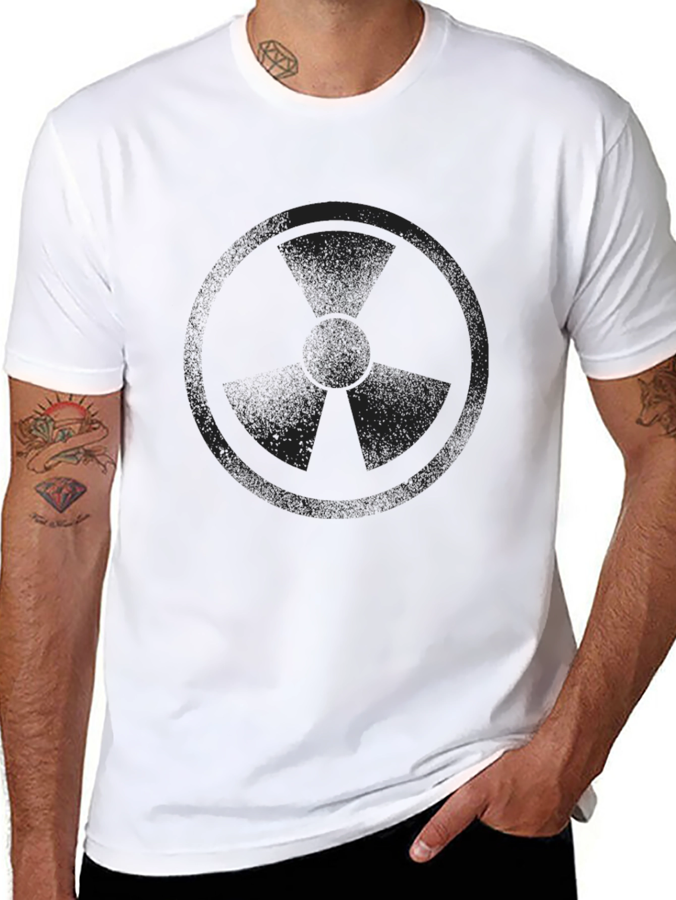 Black Radiation Symbol Graphic T-Shirt