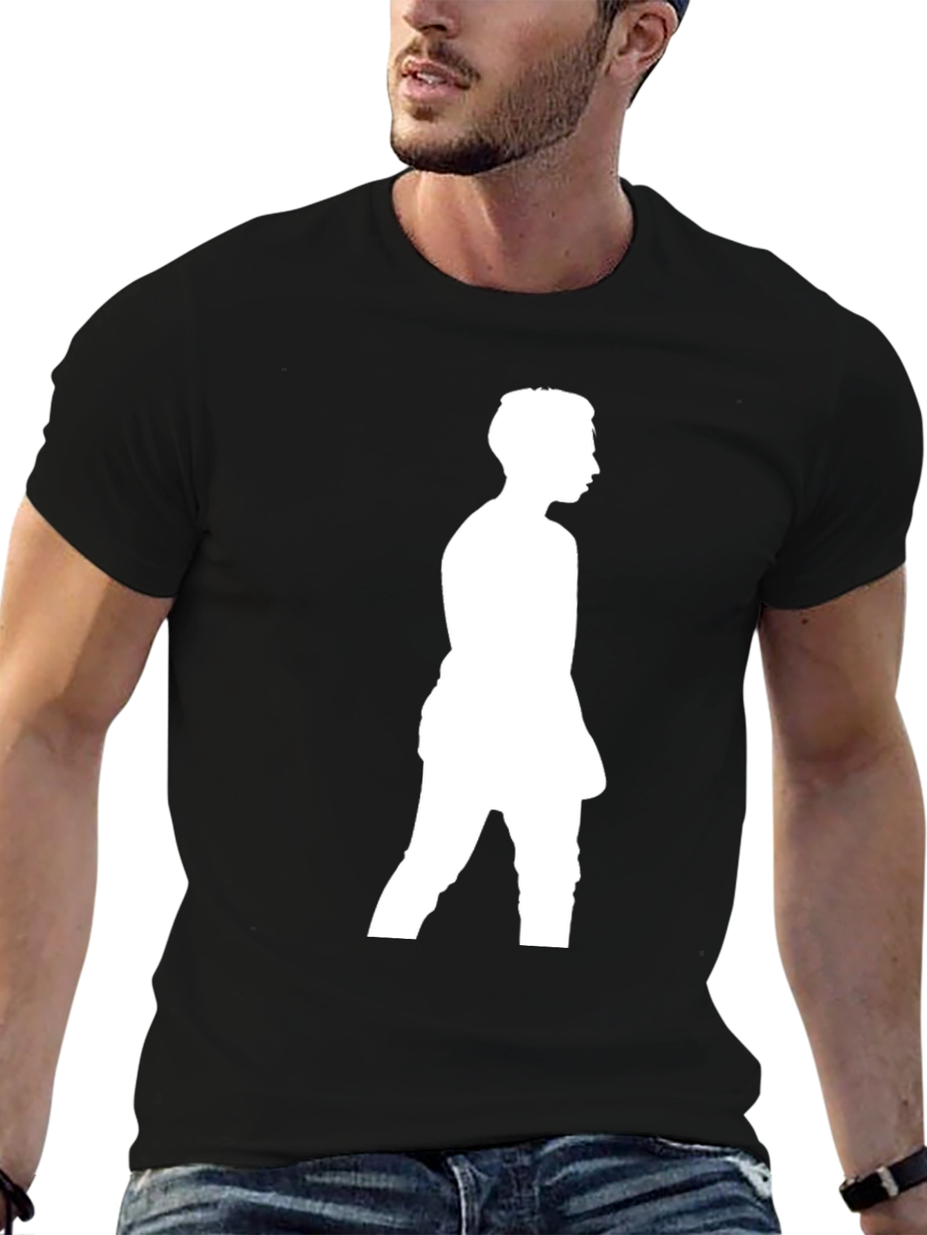 Silhouette Graphic Tee - Black Casual Comfort