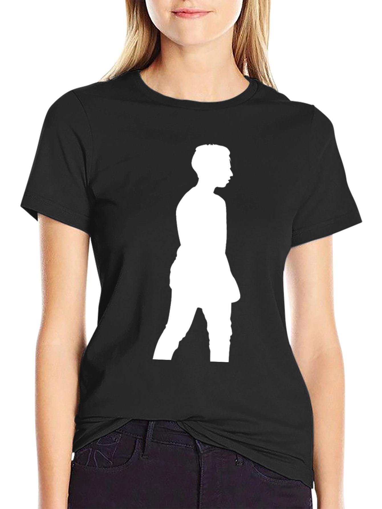 Silhouette Graphic Tee - Black Casual Comfort