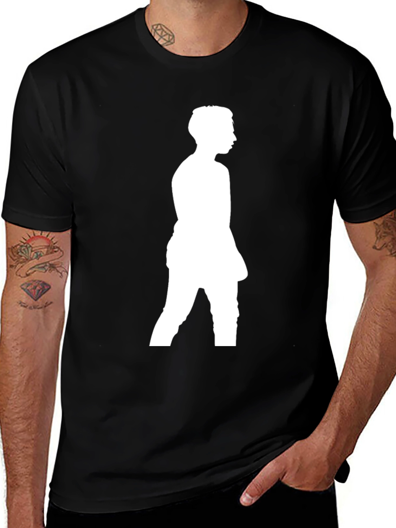 Silhouette Graphic Tee - Black Casual Comfort