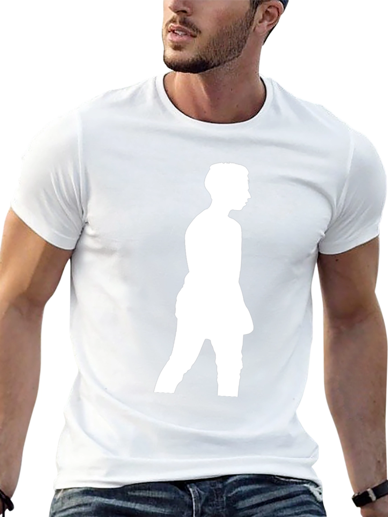 Silhouette Graphic Tee - Black Casual Comfort