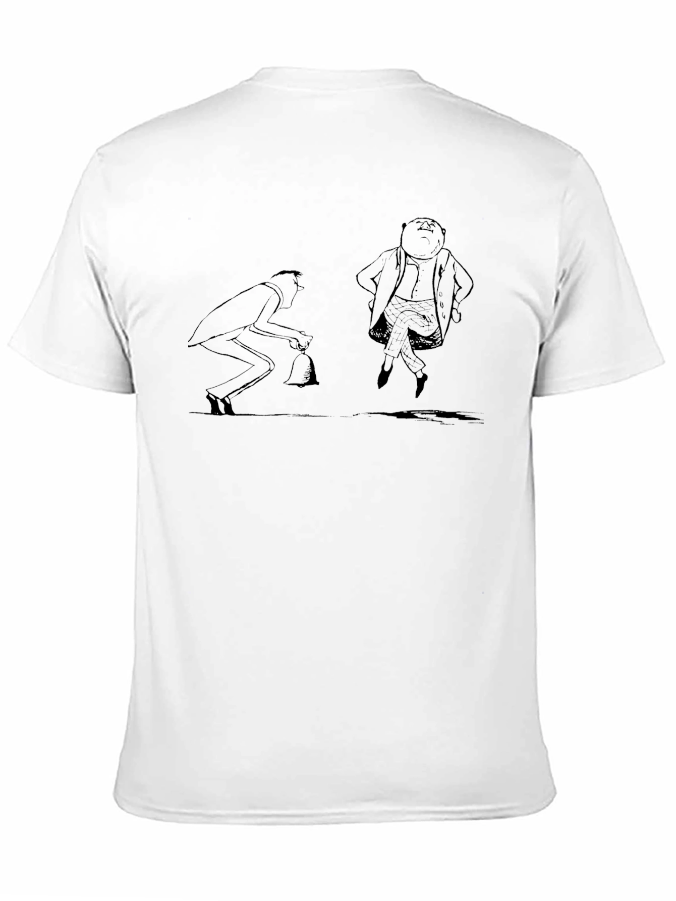 Funny Cartoon Graphic Black T-Shirt