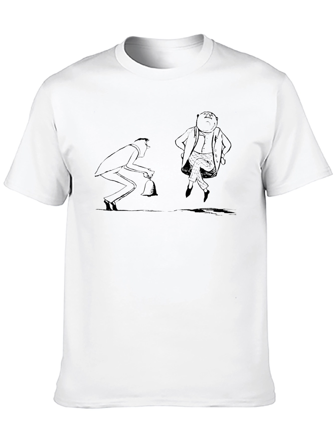 Funny Cartoon Graphic Black T-Shirt