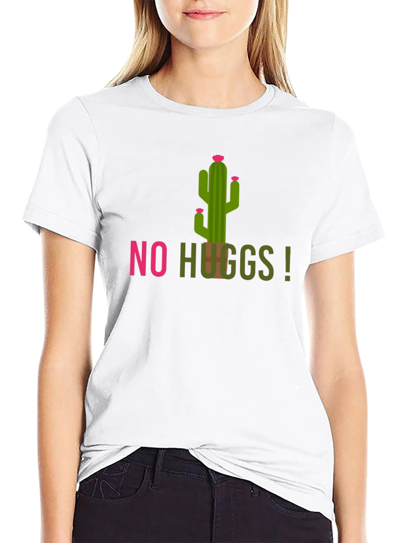 No Hugs Cactus T-Shirt - Stay Away!