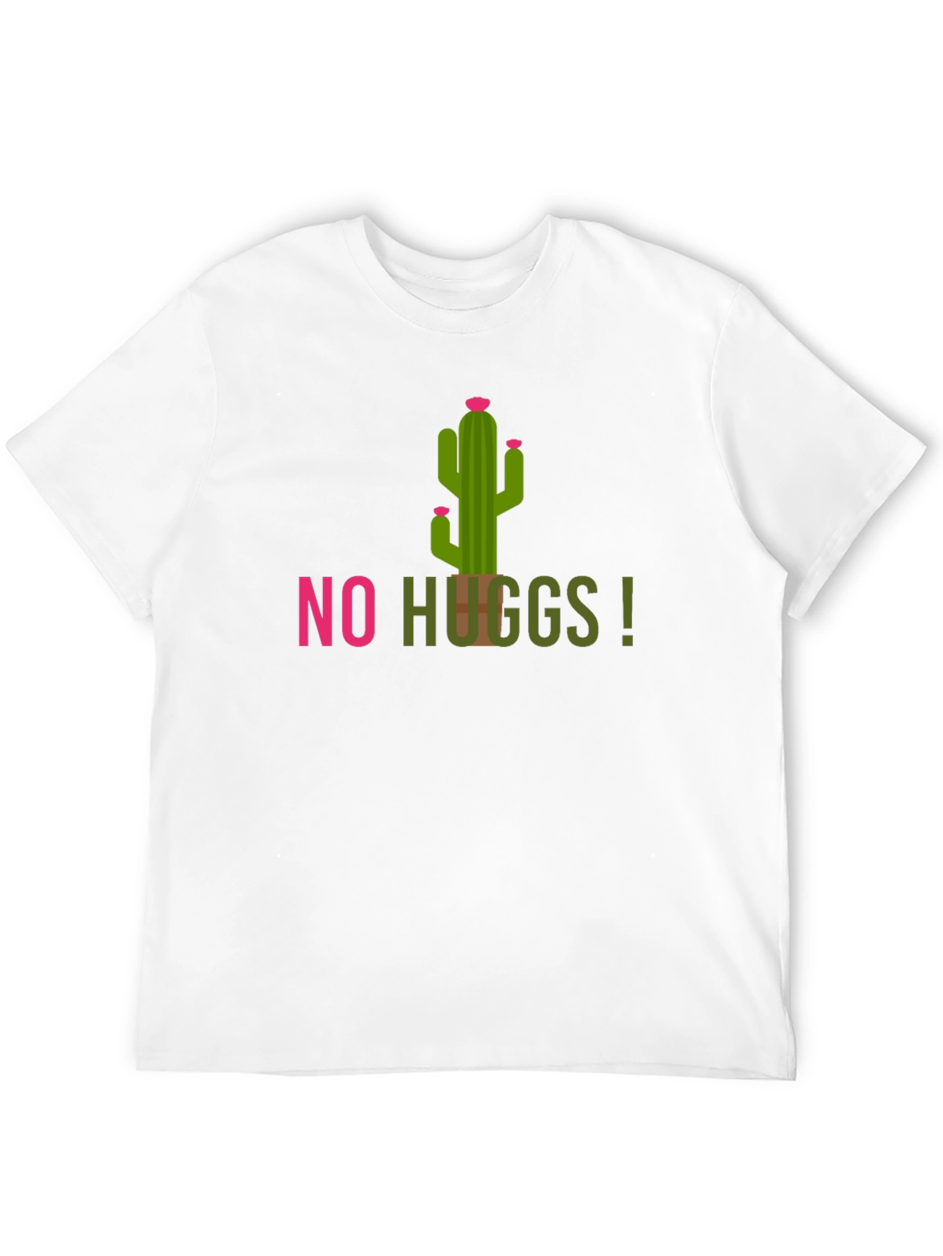 No Hugs Cactus T-Shirt - Stay Away!