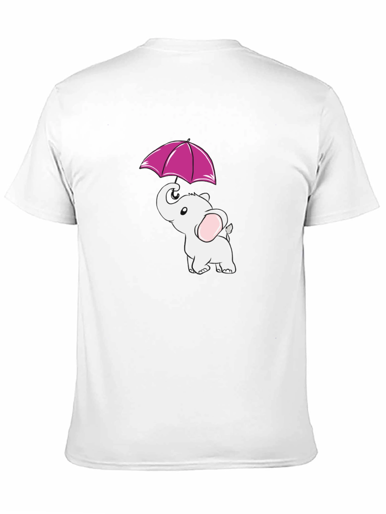 Elephant Umbrella Black T-Shirt