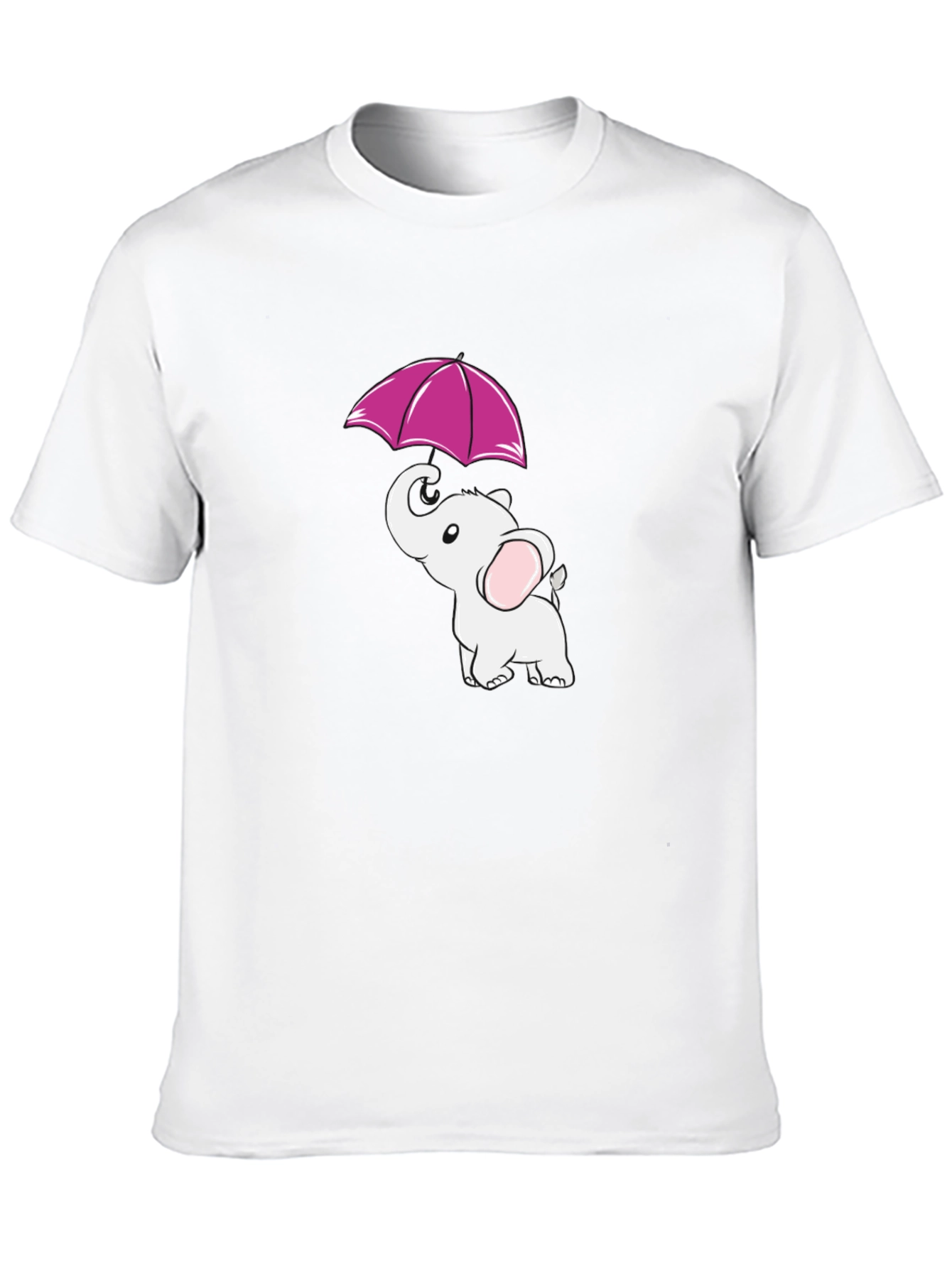 Elephant Umbrella Black T-Shirt