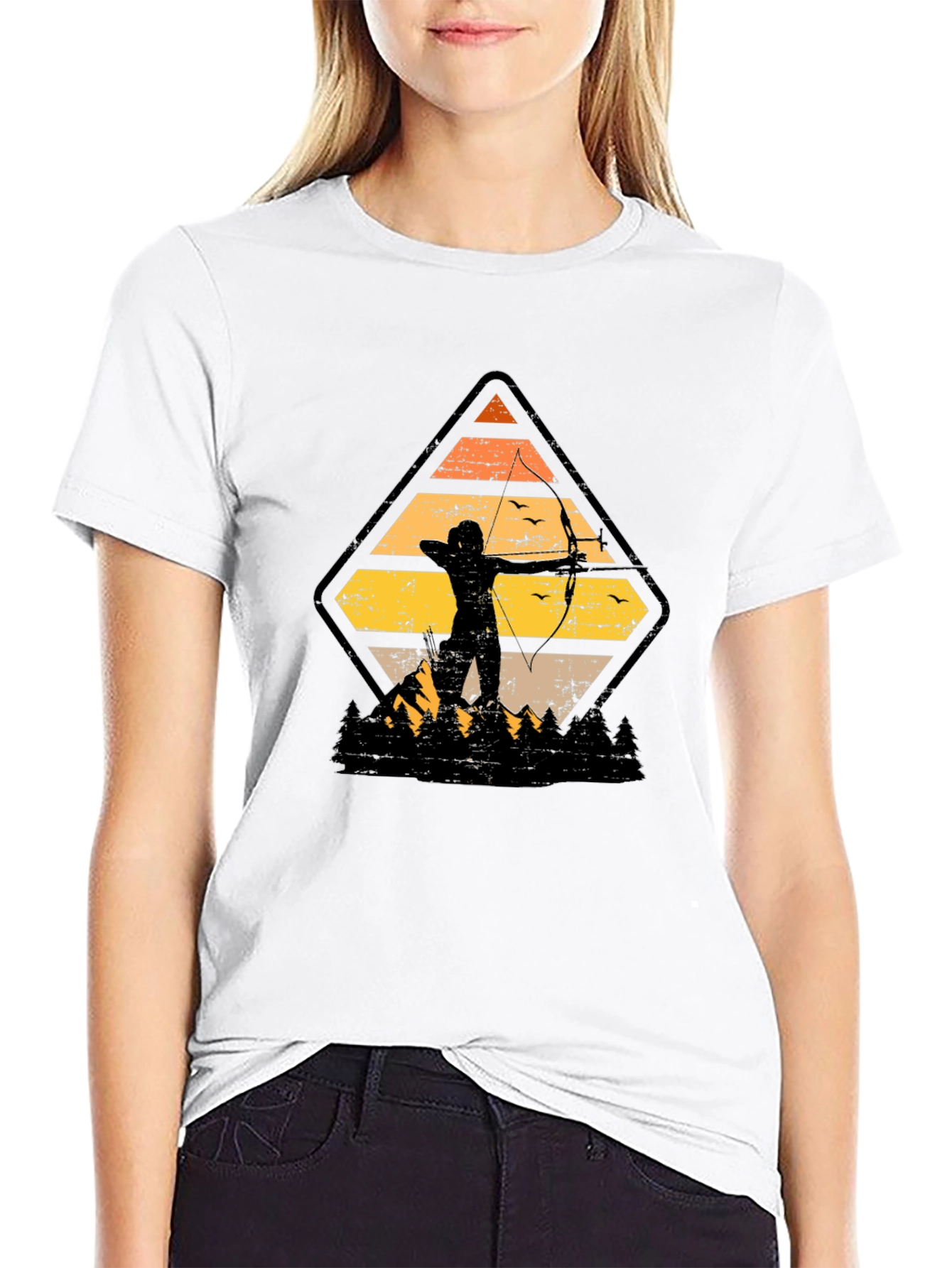 Archery Sunset Graphic Tee - Nature Lovers T-Shirt