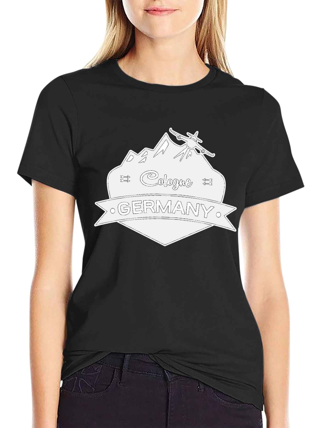 Cologne Germany Graphic T-Shirt - Black