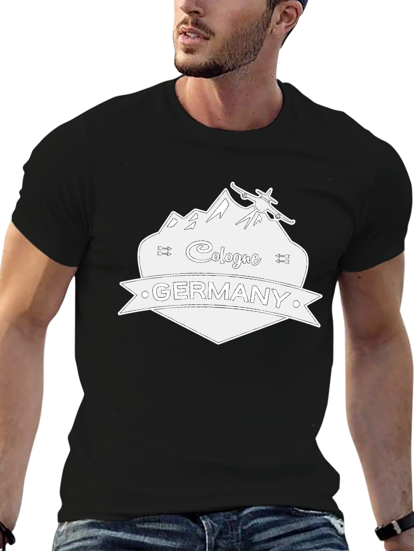 Cologne Germany Graphic T-Shirt - Black