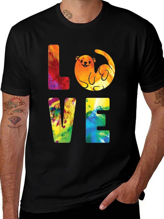 Otter Love T-Shirt - Colorful Graphic Tee