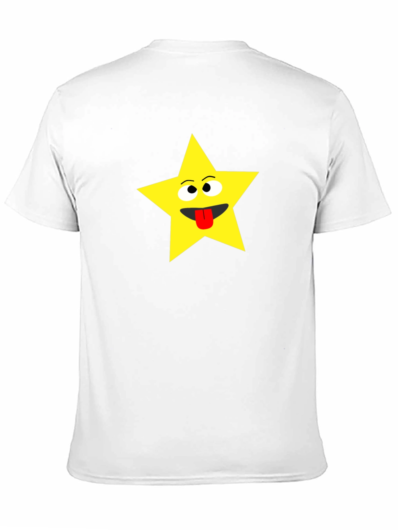 Funny Star Face Black T-Shirt