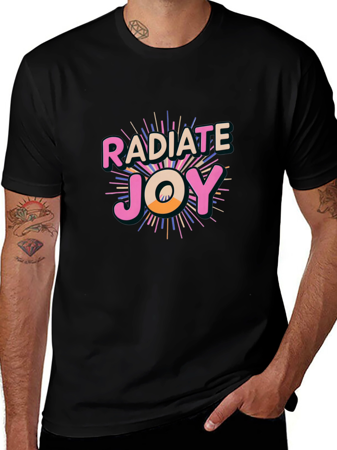 Radiate Joy Black Graphic Tee