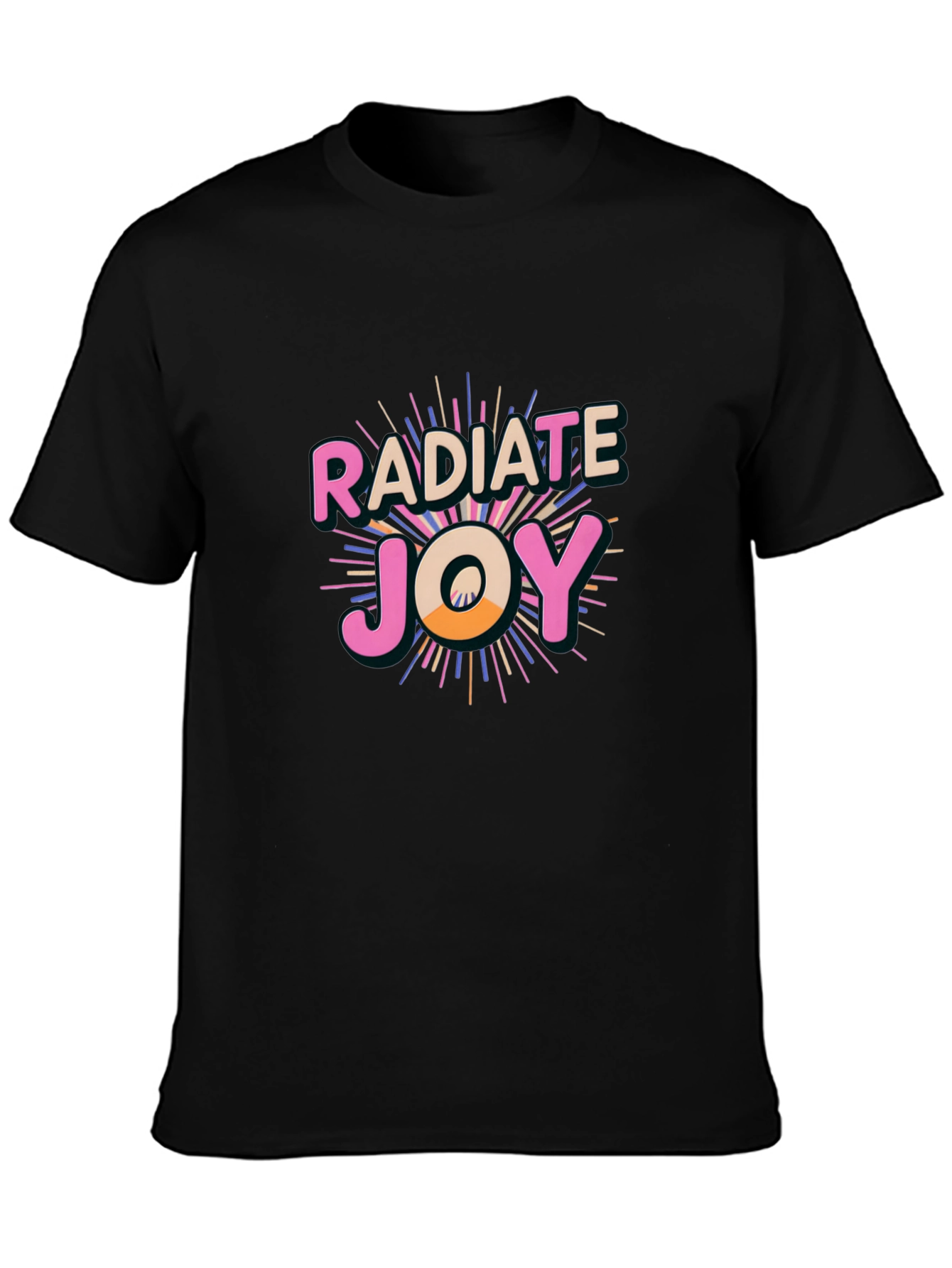 Radiate Joy Black Graphic Tee