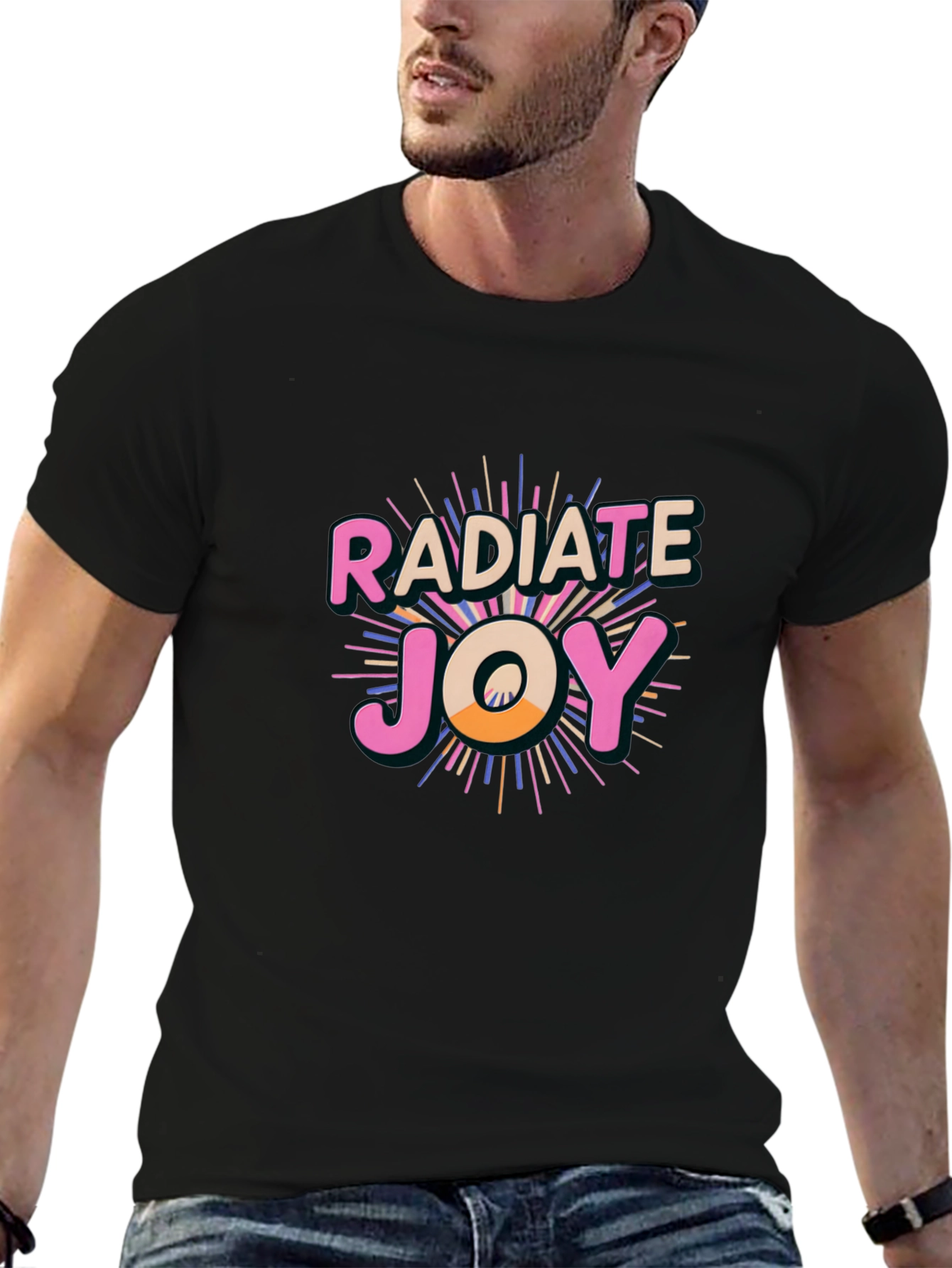 Radiate Joy Black Graphic Tee