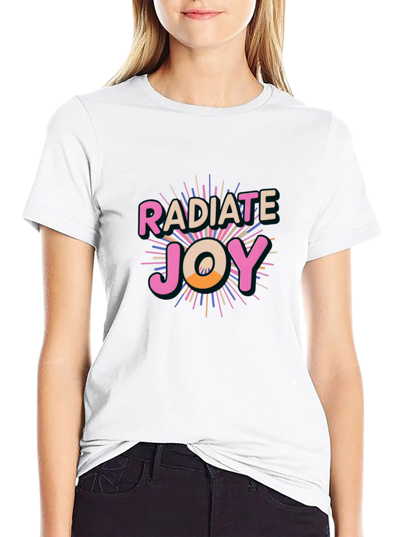 Radiate Joy Black Graphic Tee