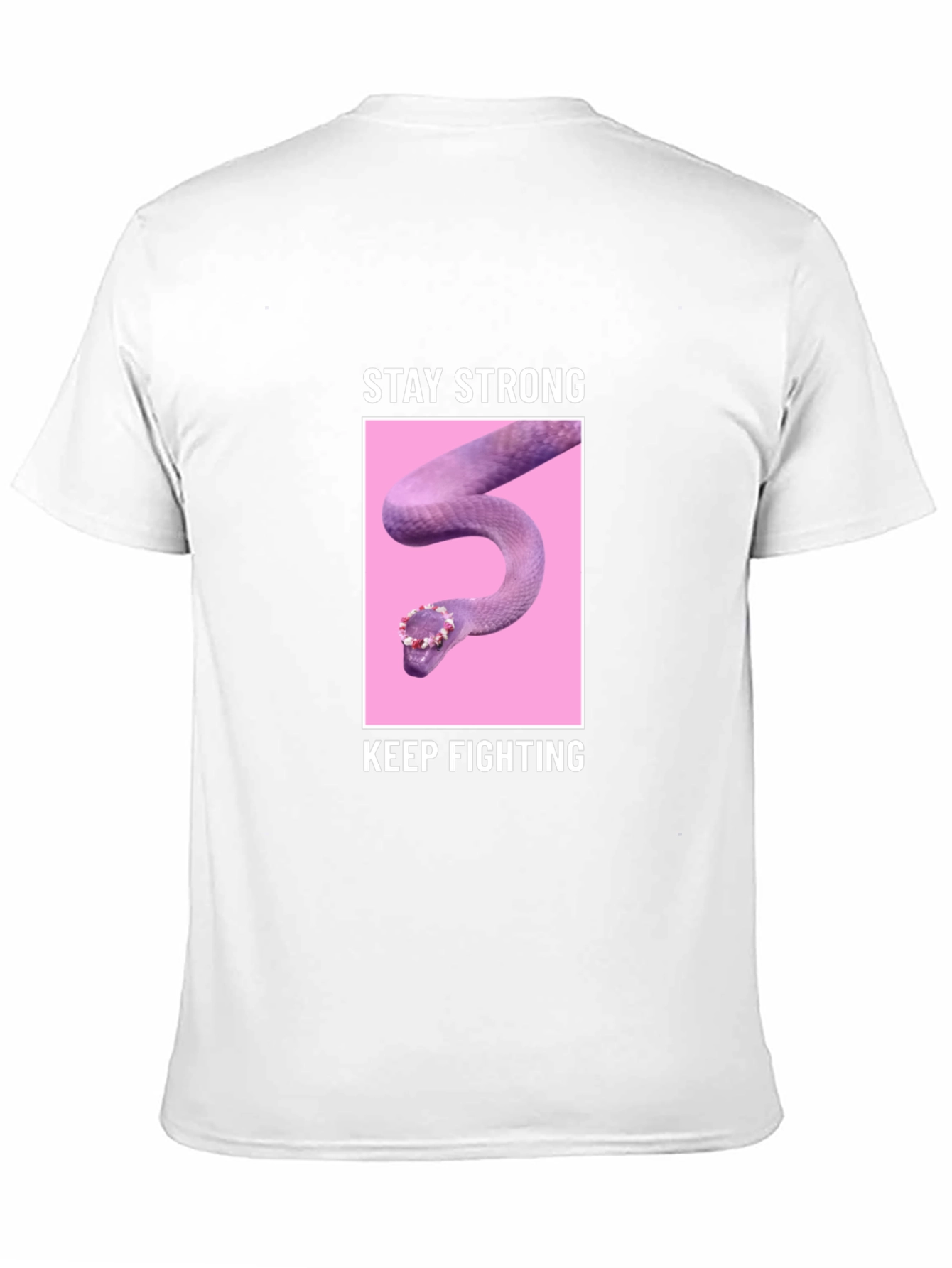 Stay Strong T-Shirt with Snake Design