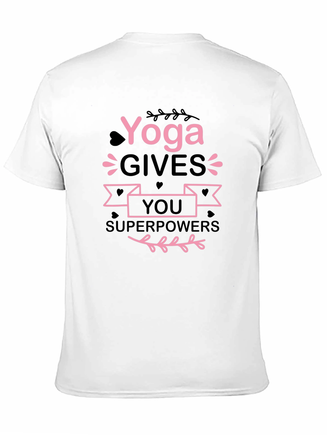 Yoga Gives You Superpowers Black Graphic Tee