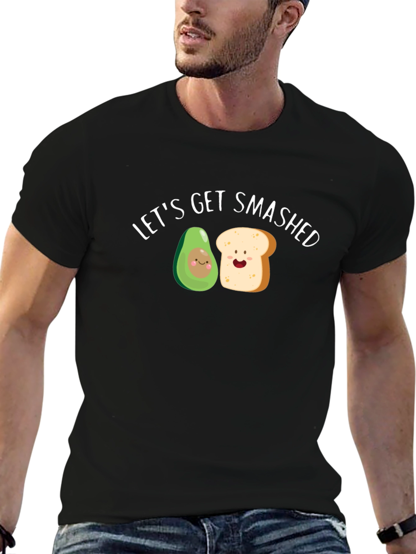 Lets Get Smashed Avocado Toast Funny Graphic Tee