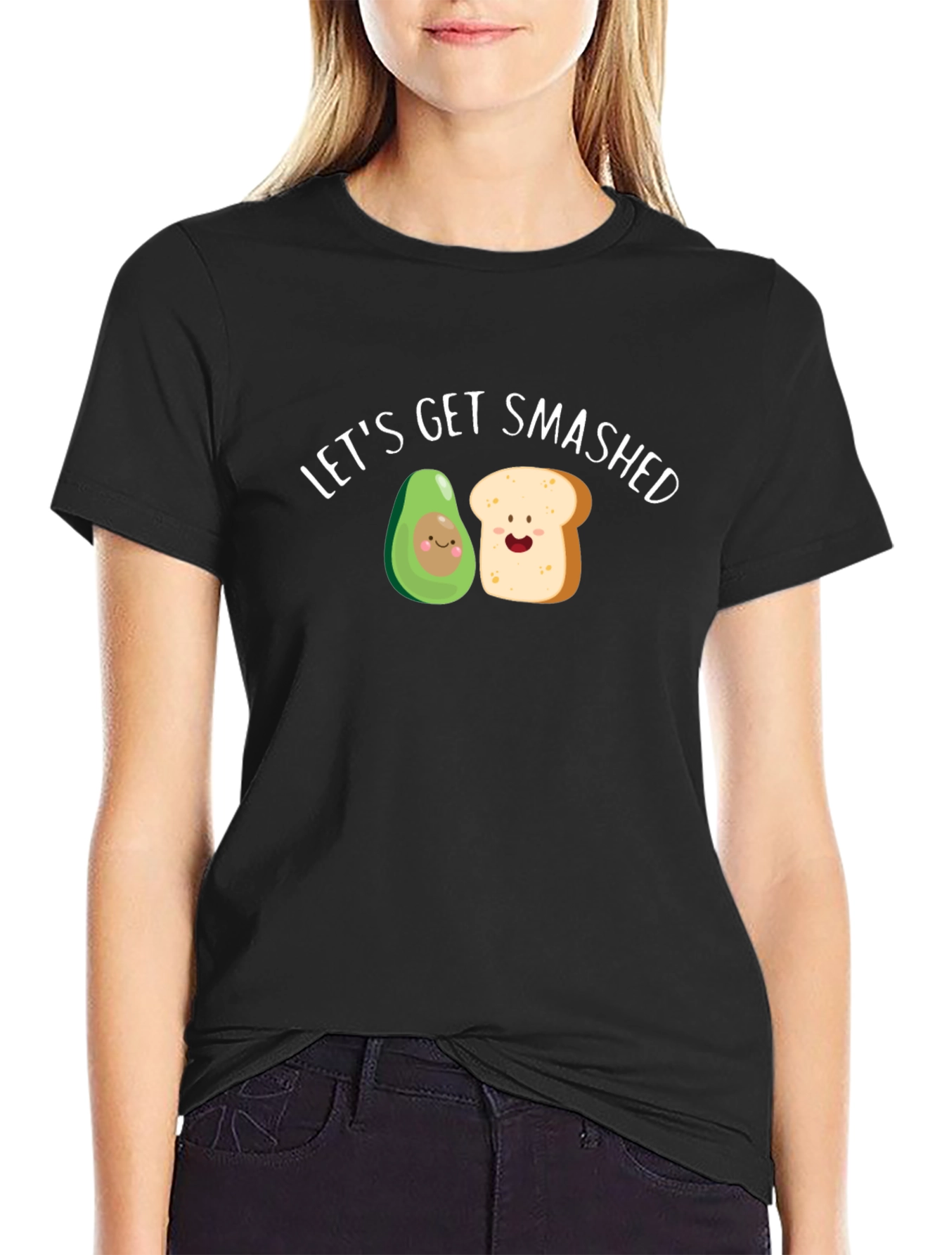 Lets Get Smashed Avocado Toast Funny Graphic Tee