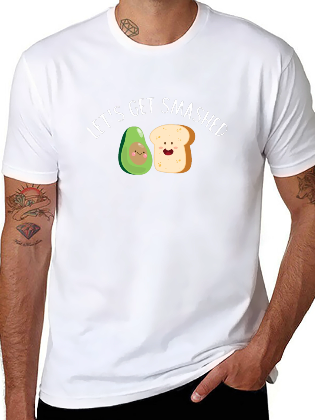 Lets Get Smashed Avocado Toast Funny Graphic Tee