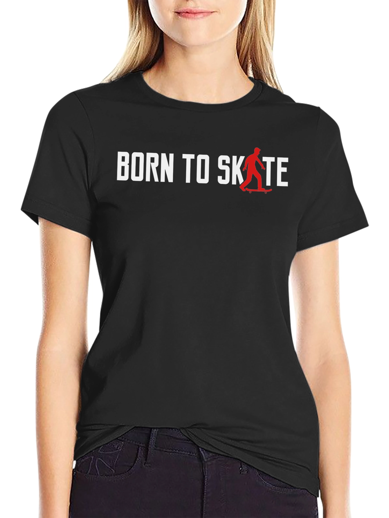 Born to Skate Black Graphic Tee